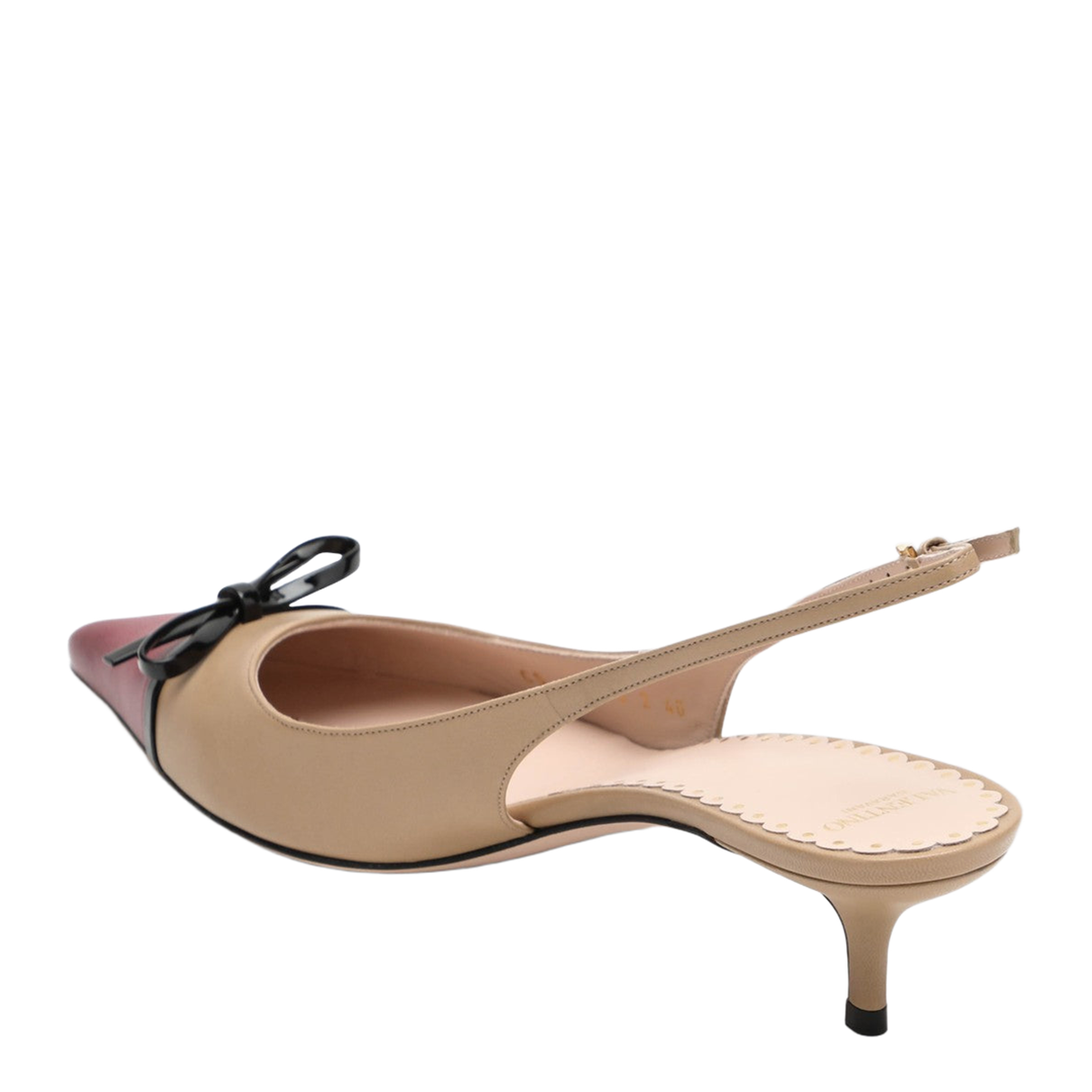Slingback Bepointy 60MM beige/bordeaux