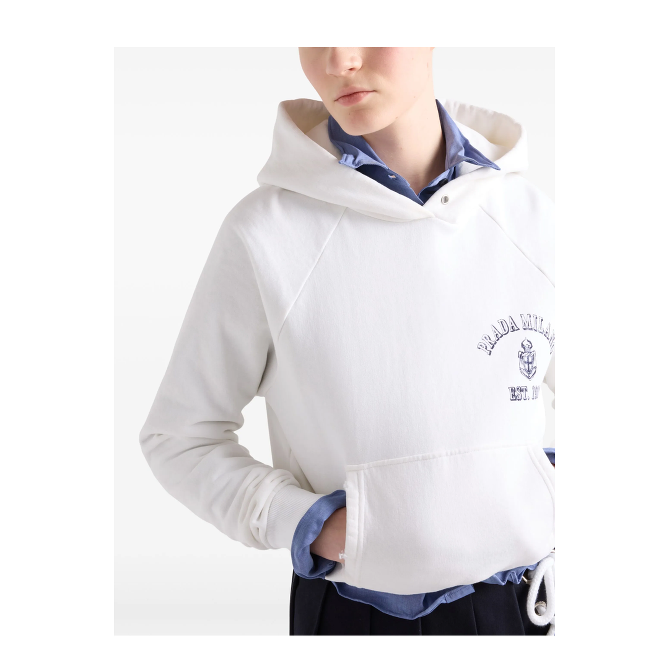 MAYFEYR - Prada - Old Logo-Print Hoodie - 134713SOOO16V4F0009