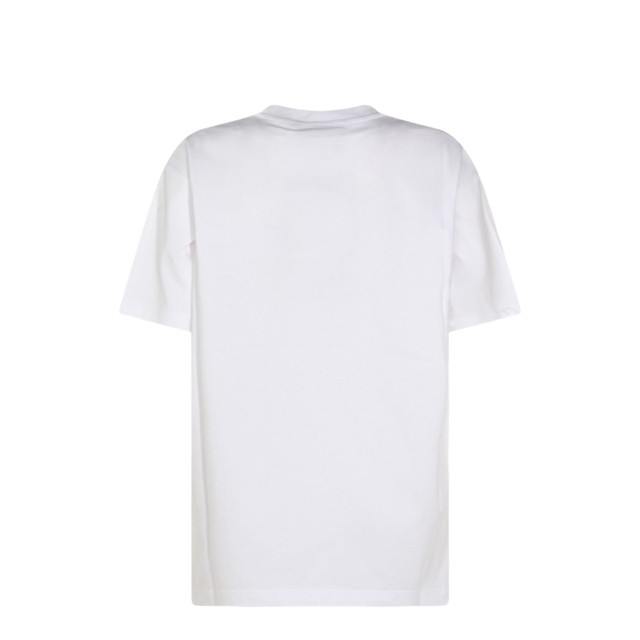 Cotton Jersey T-Shirt with Embroidery in White