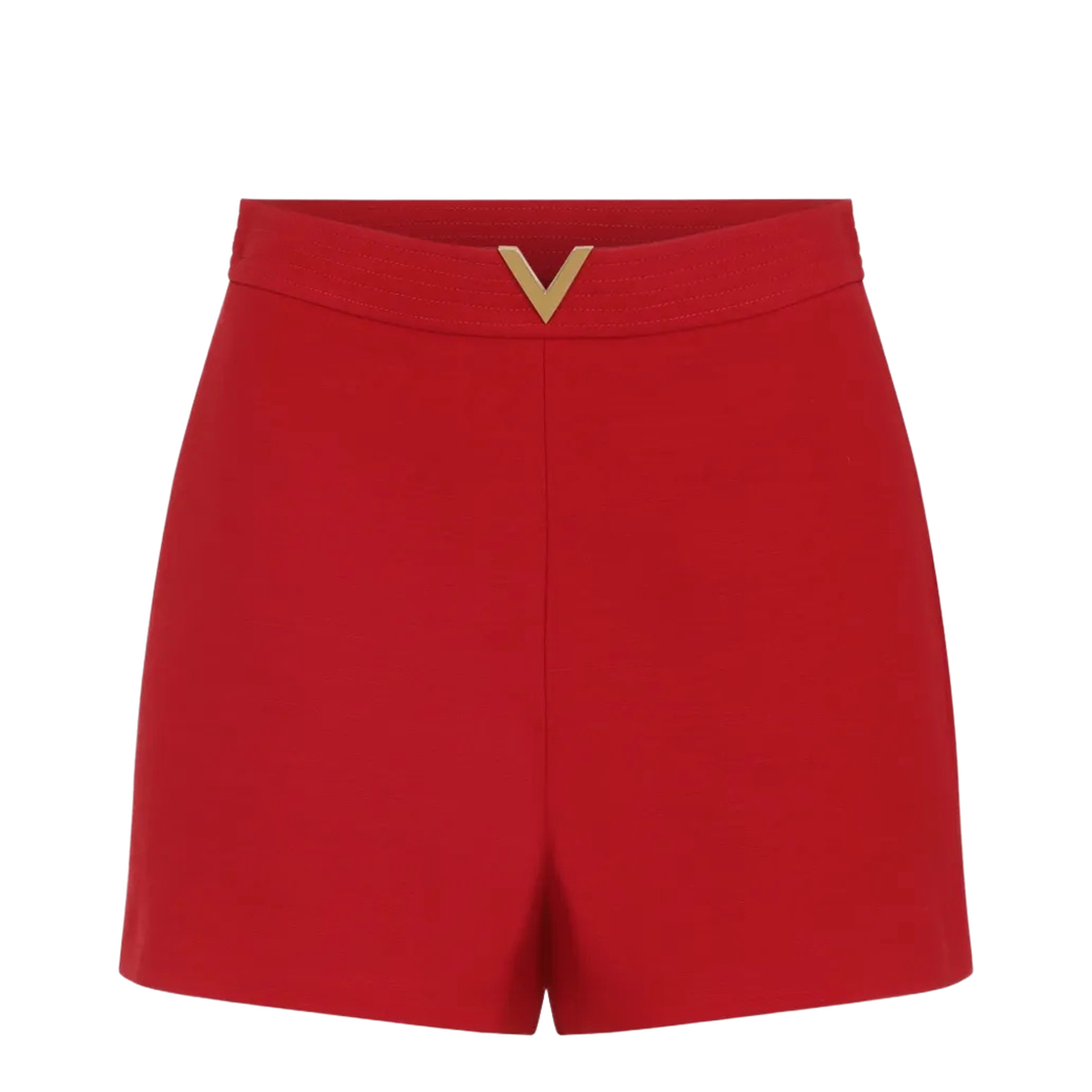 Wool Mini Shorts Red
