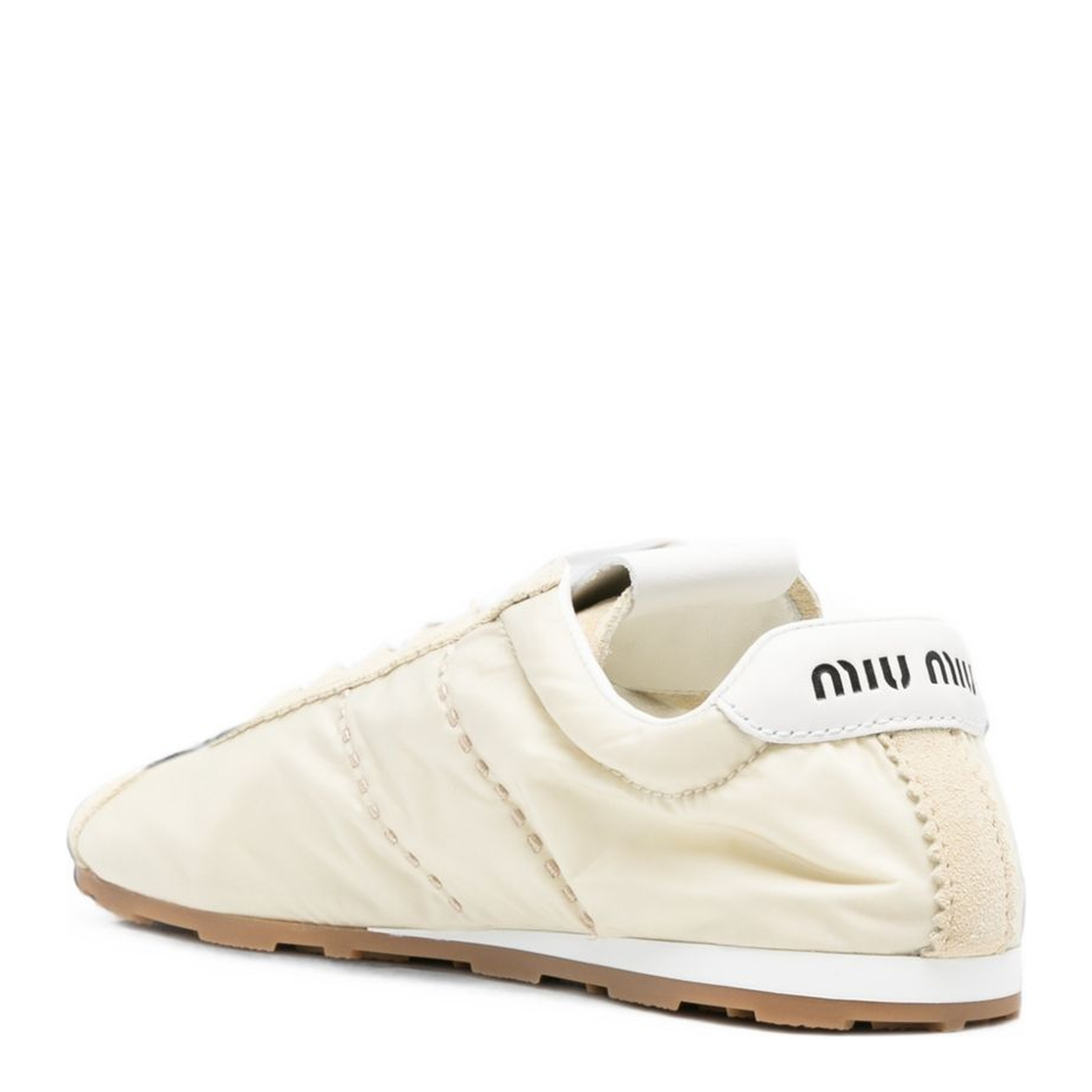 MAYFEYR - Miu Miu - Ecru Silk Finish Sneakers - 5E114ED7CF021M