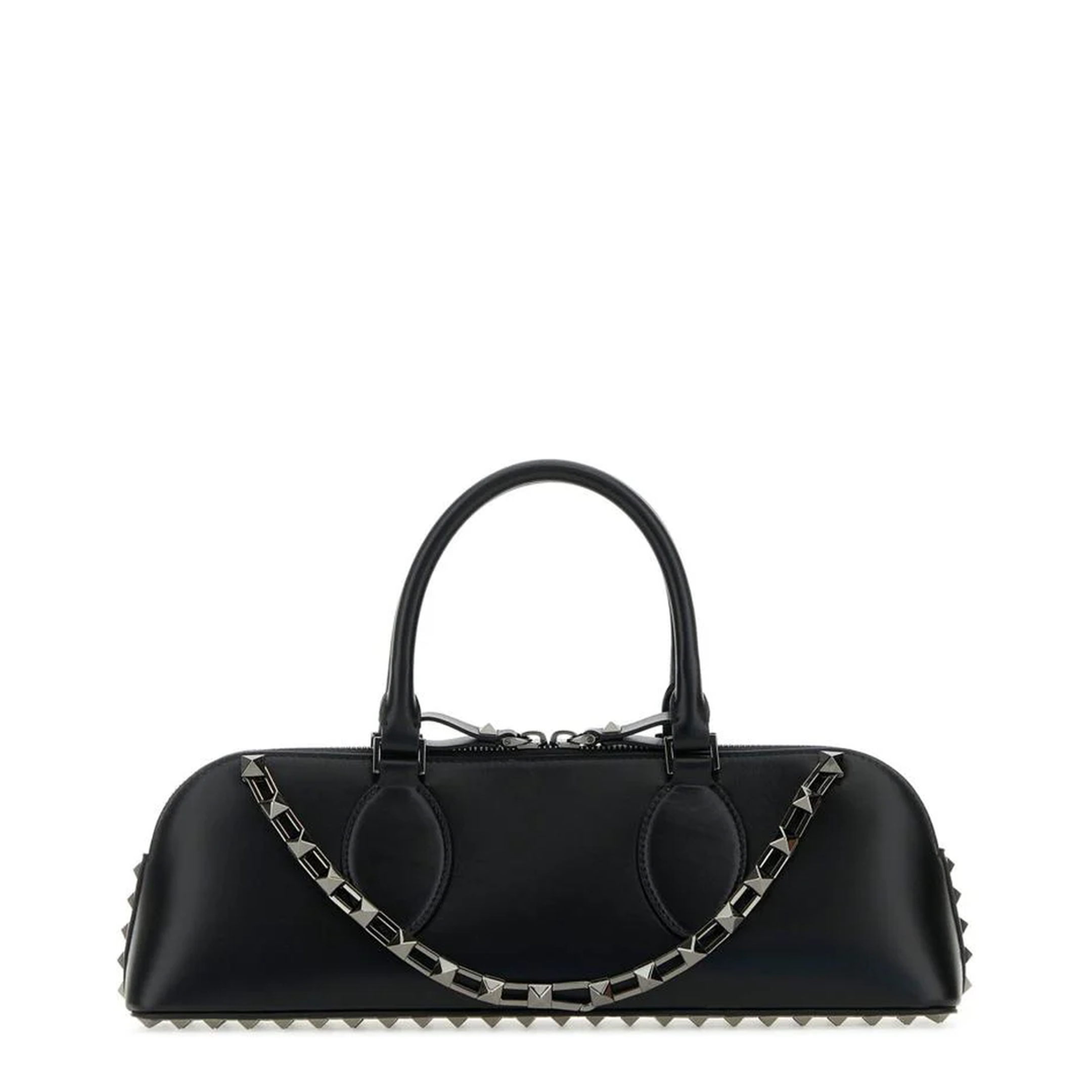 Rockstud East-West Zip-Up Tote Bag
