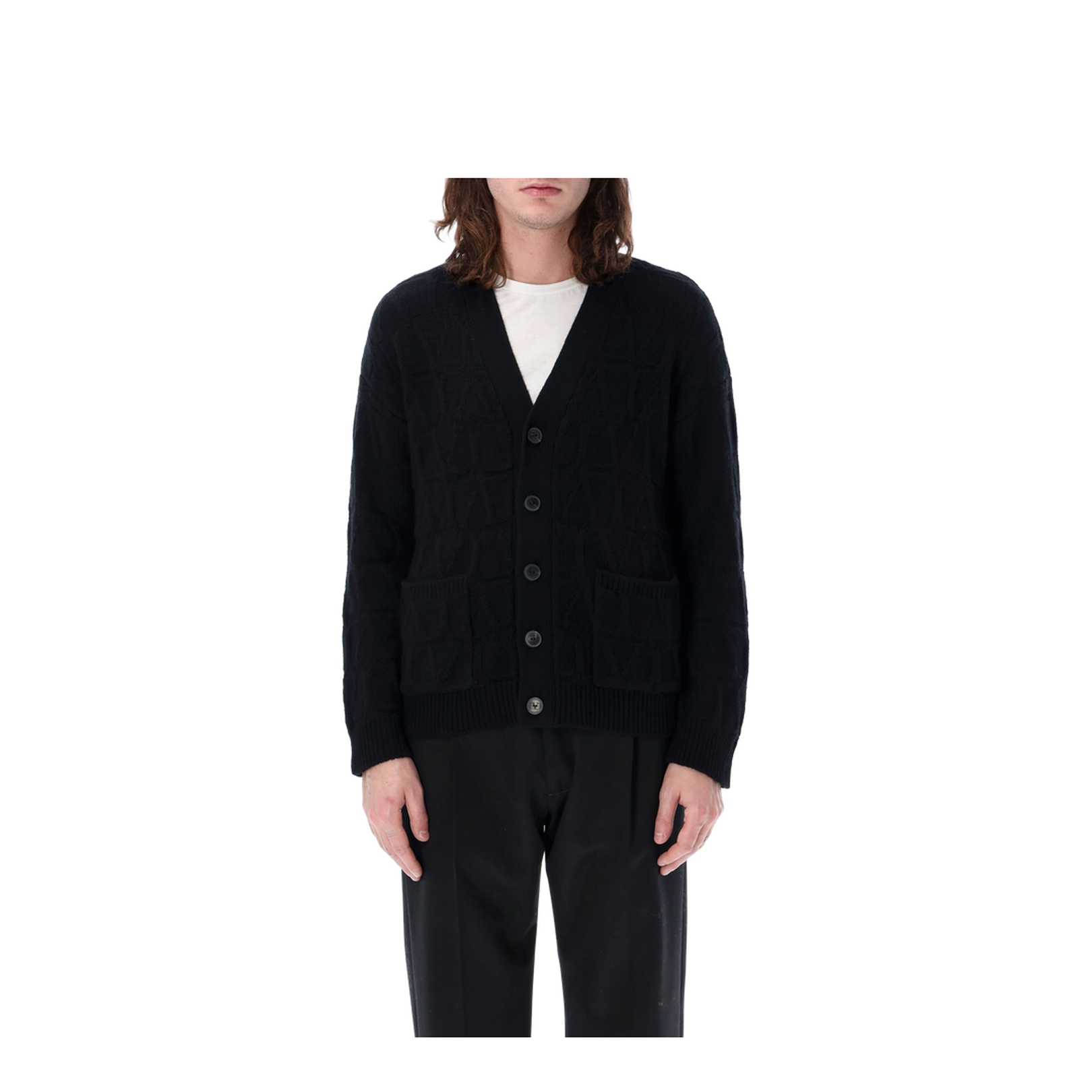 Black Wool Cardigan