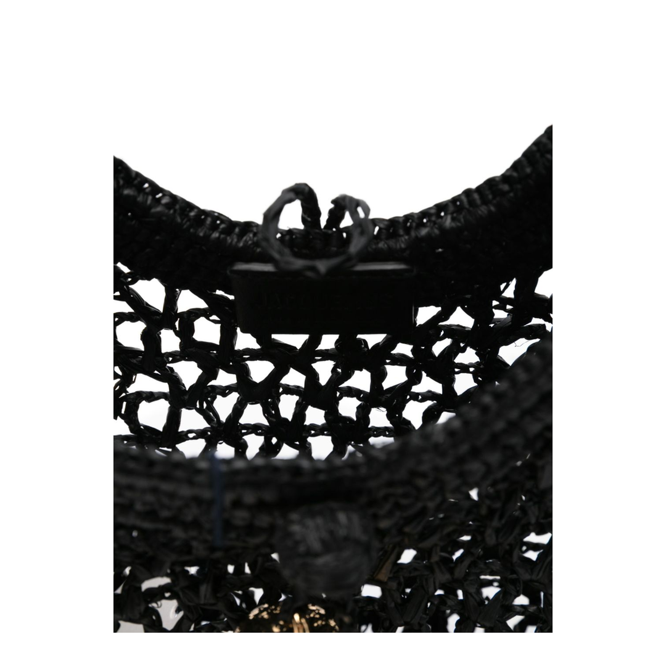 Le Petit Carré Spiaggia Small Raffia Tote - Black