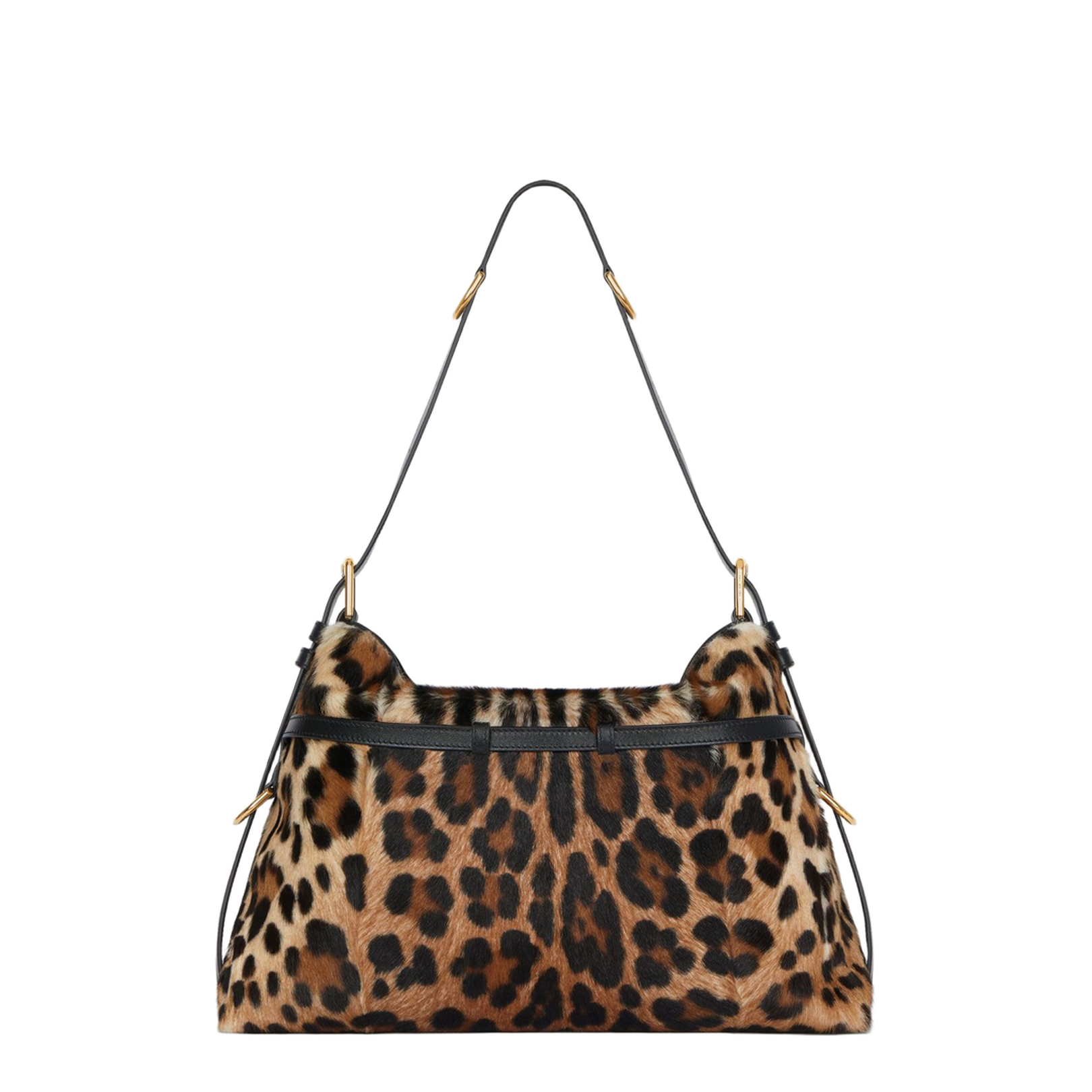 Medium Voyou Bag in Pony Effect Leather with Leopard Print