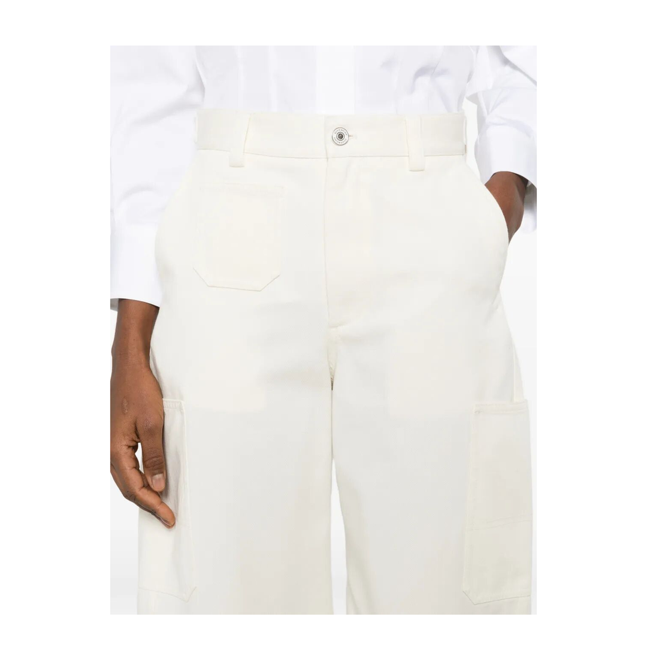 MAYFEYR - Givenchy - Cotton And Wool Cocoon Cropped Cargo Pants - BW519H164D