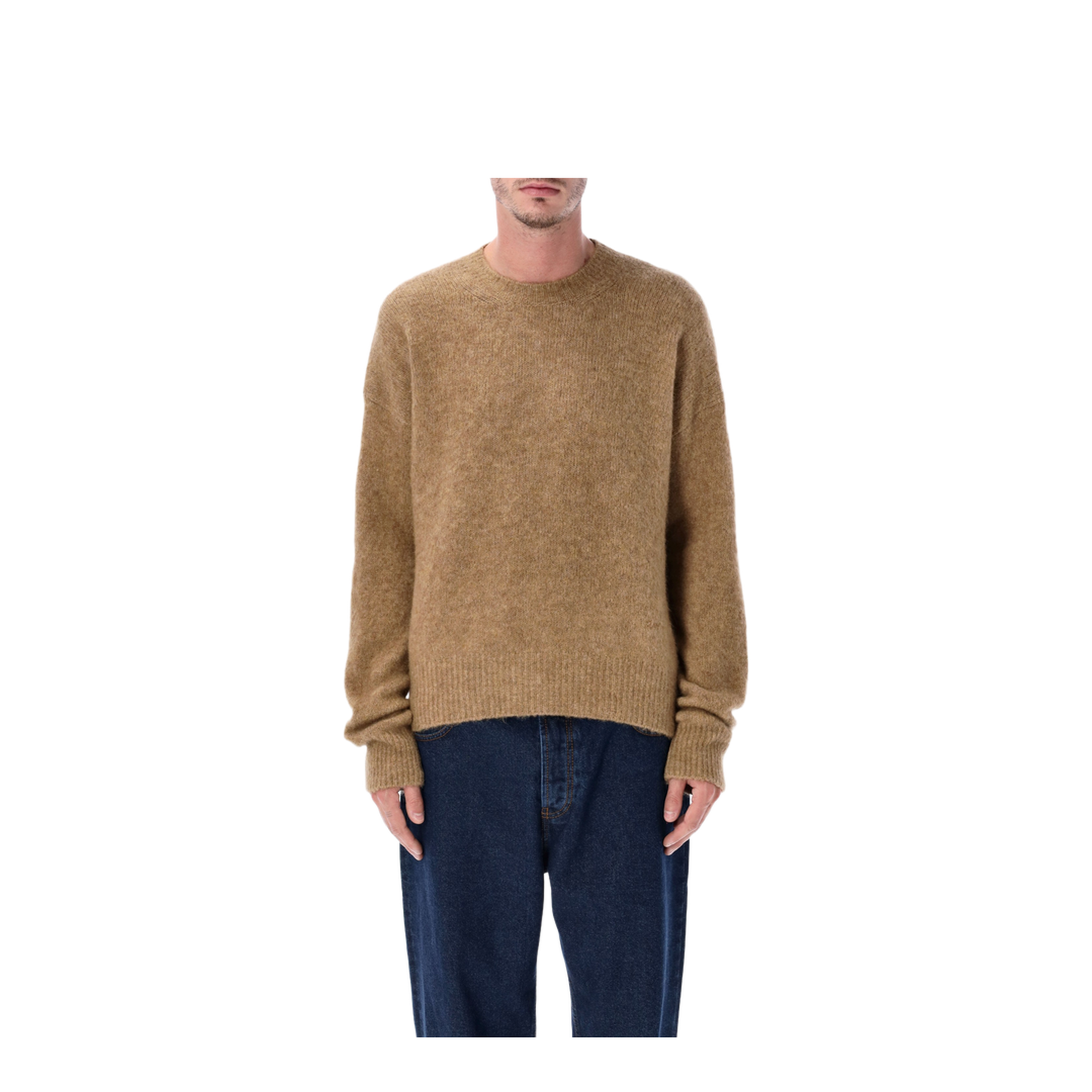 Crew Neck Alpaca Wool Sweater