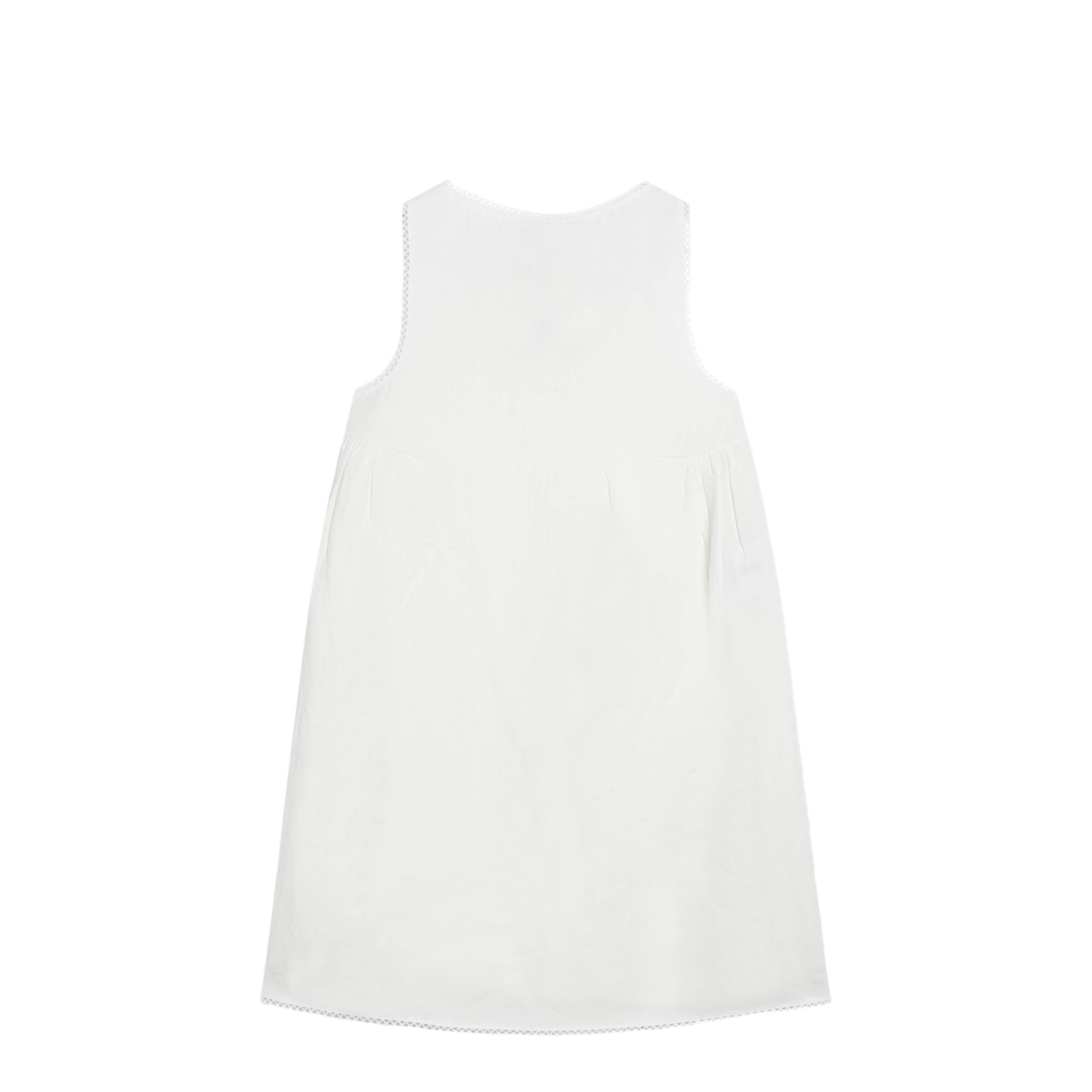 MAYFEYR - Prada - Short Embroidered Dress In White Slub Canvas - P3S60ROOO122GF0009