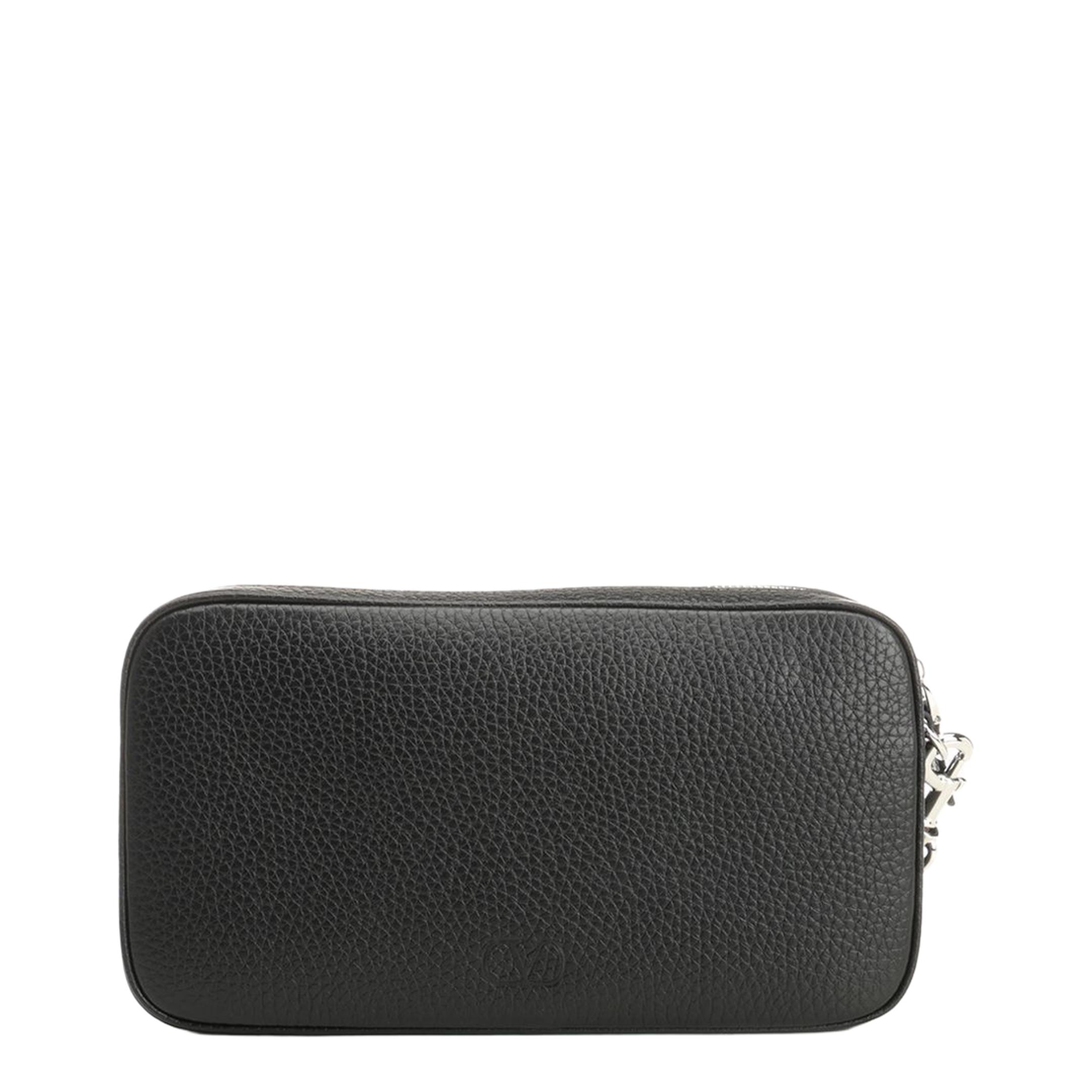 Rockstud Leather Clutch - Black