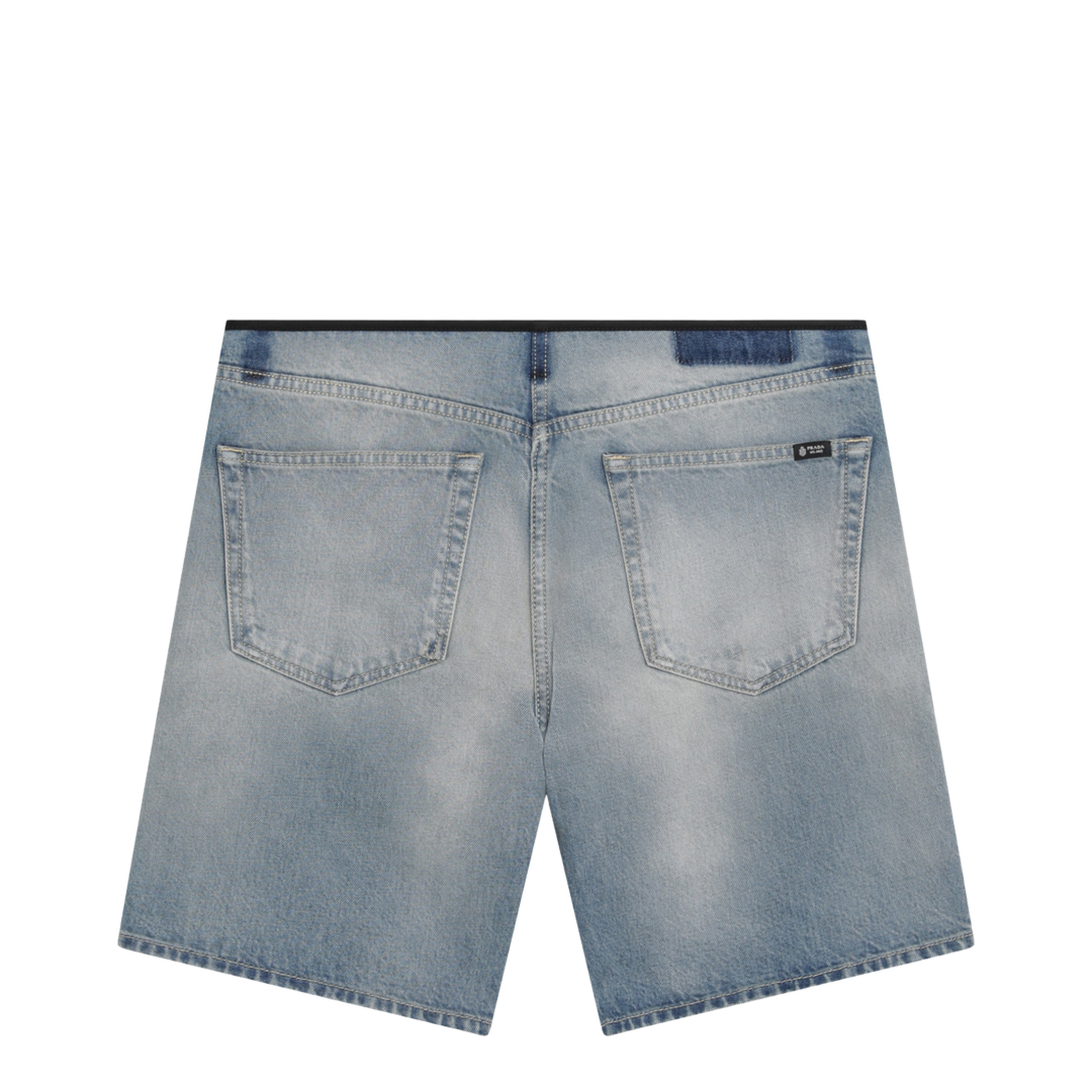 MAYFEYR - Prada - Blue Shorts With A Washed Effect - GFP557OOO19YBF0008