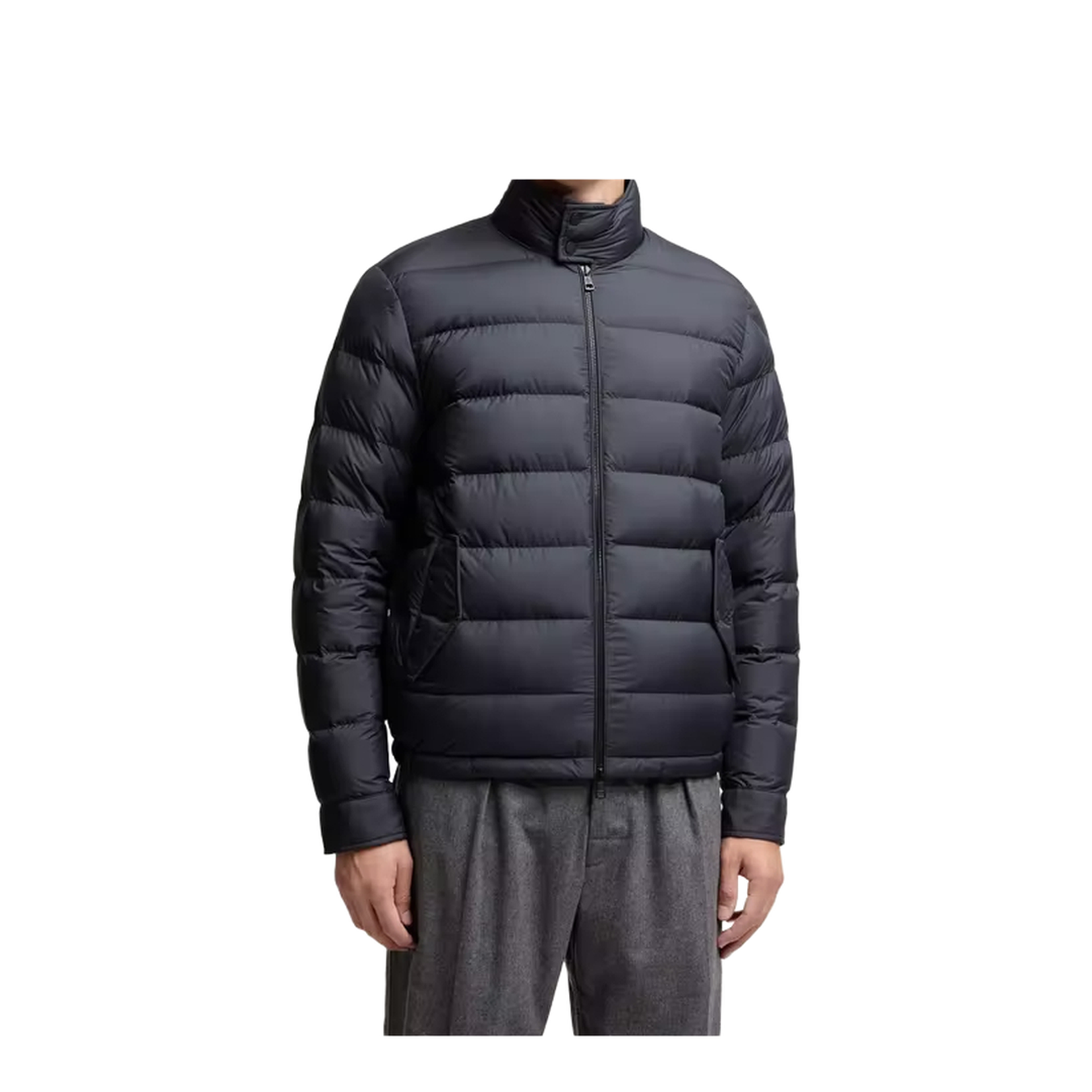 Navy Blue Phrier Short Down Jacket