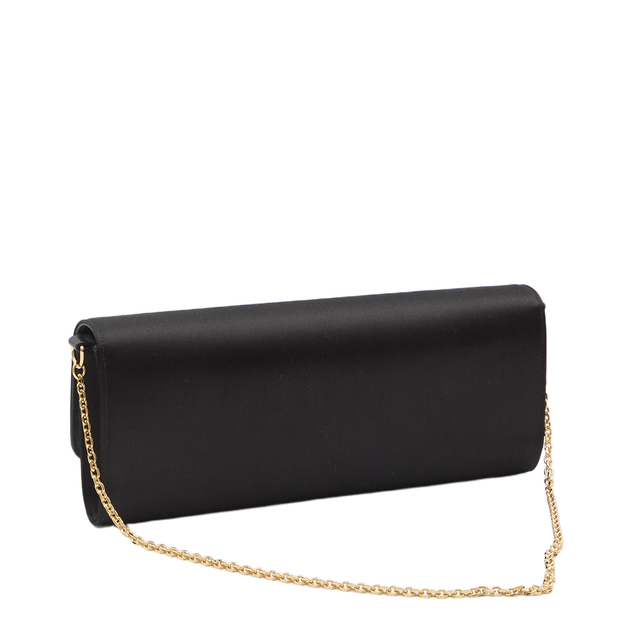 Black Silk Satin Clutch