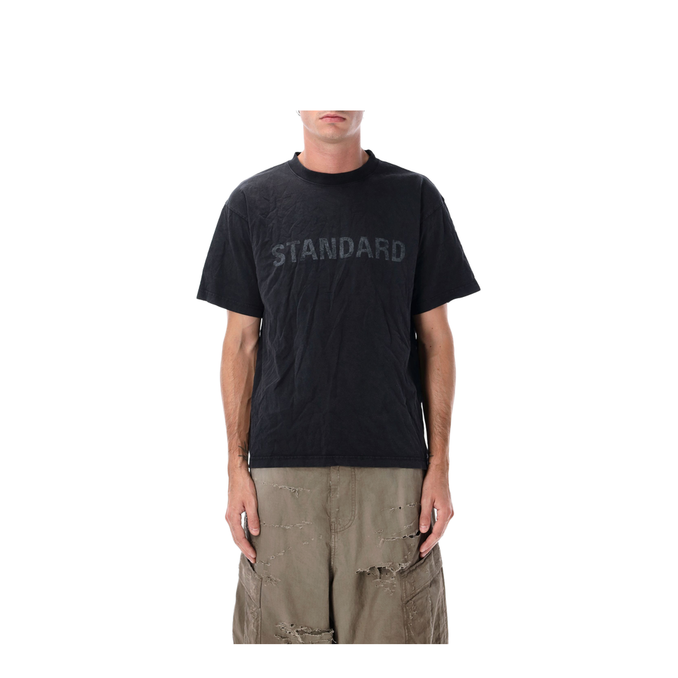 Standard T-Shirt Regular Fit in Black Faded