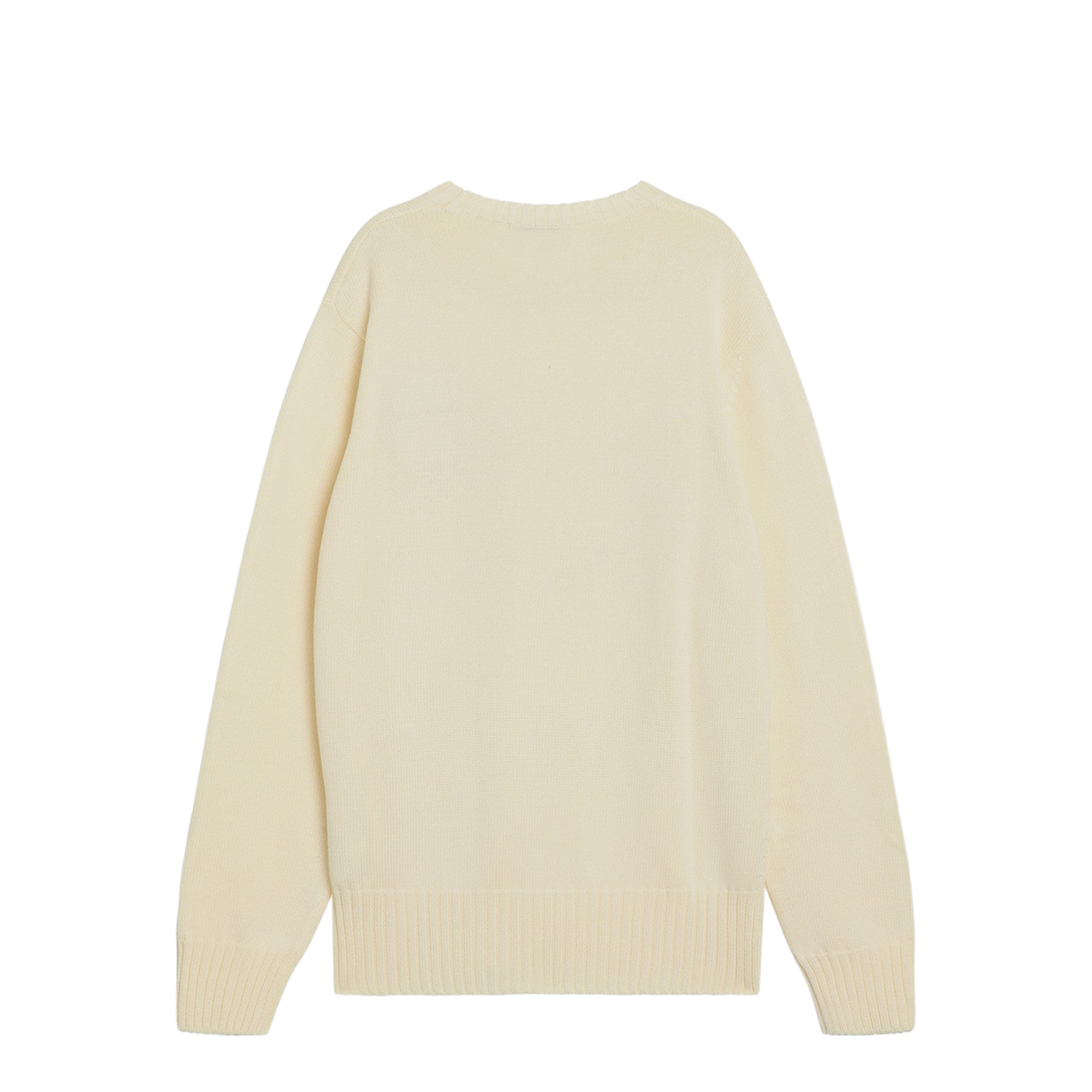 Sweater Ecru in Cotton with Logo