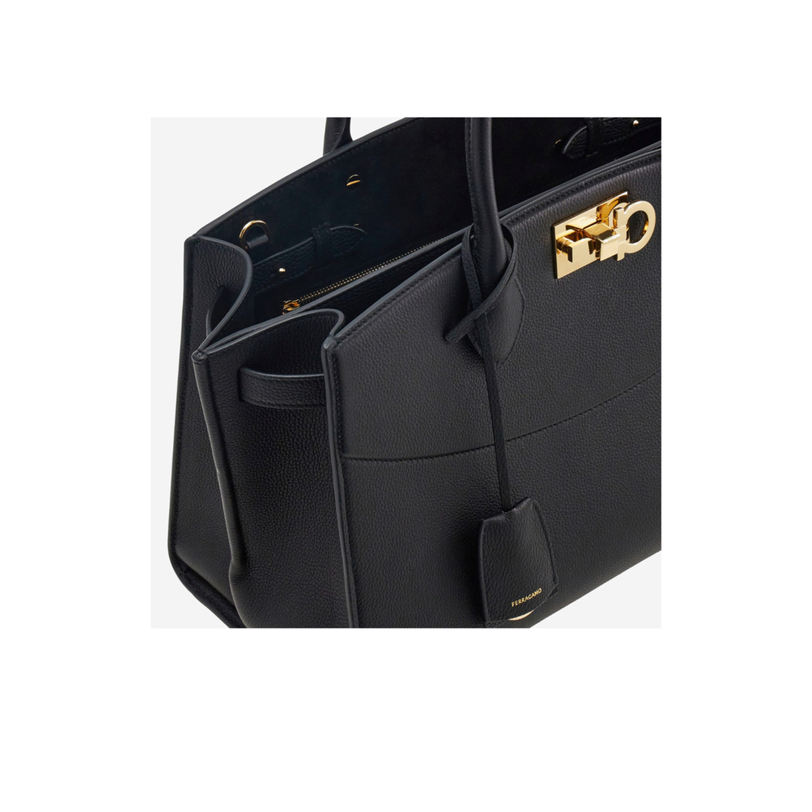 Grained Leather Handbag