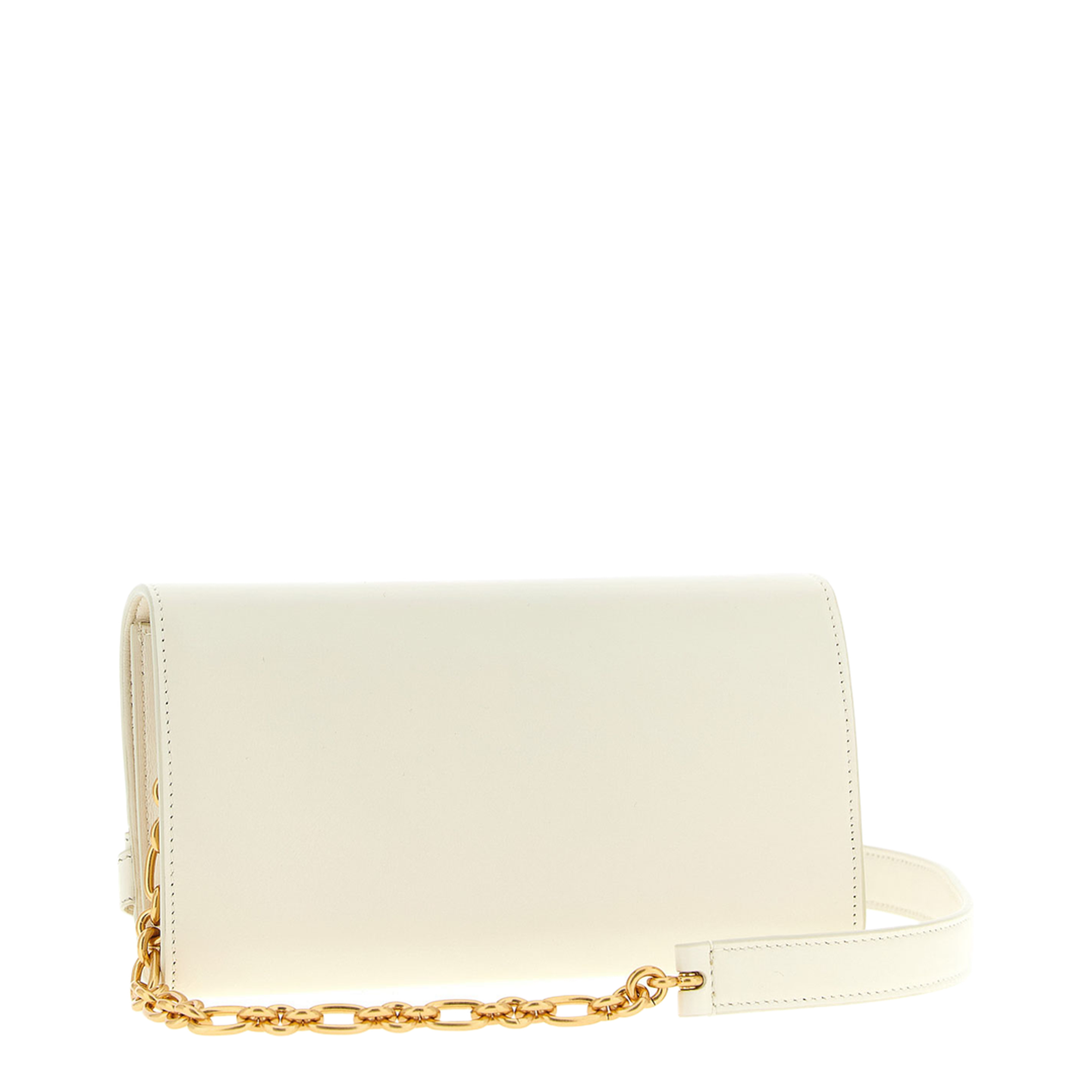 Crinkled Leather Wallet with Shuffle Chain