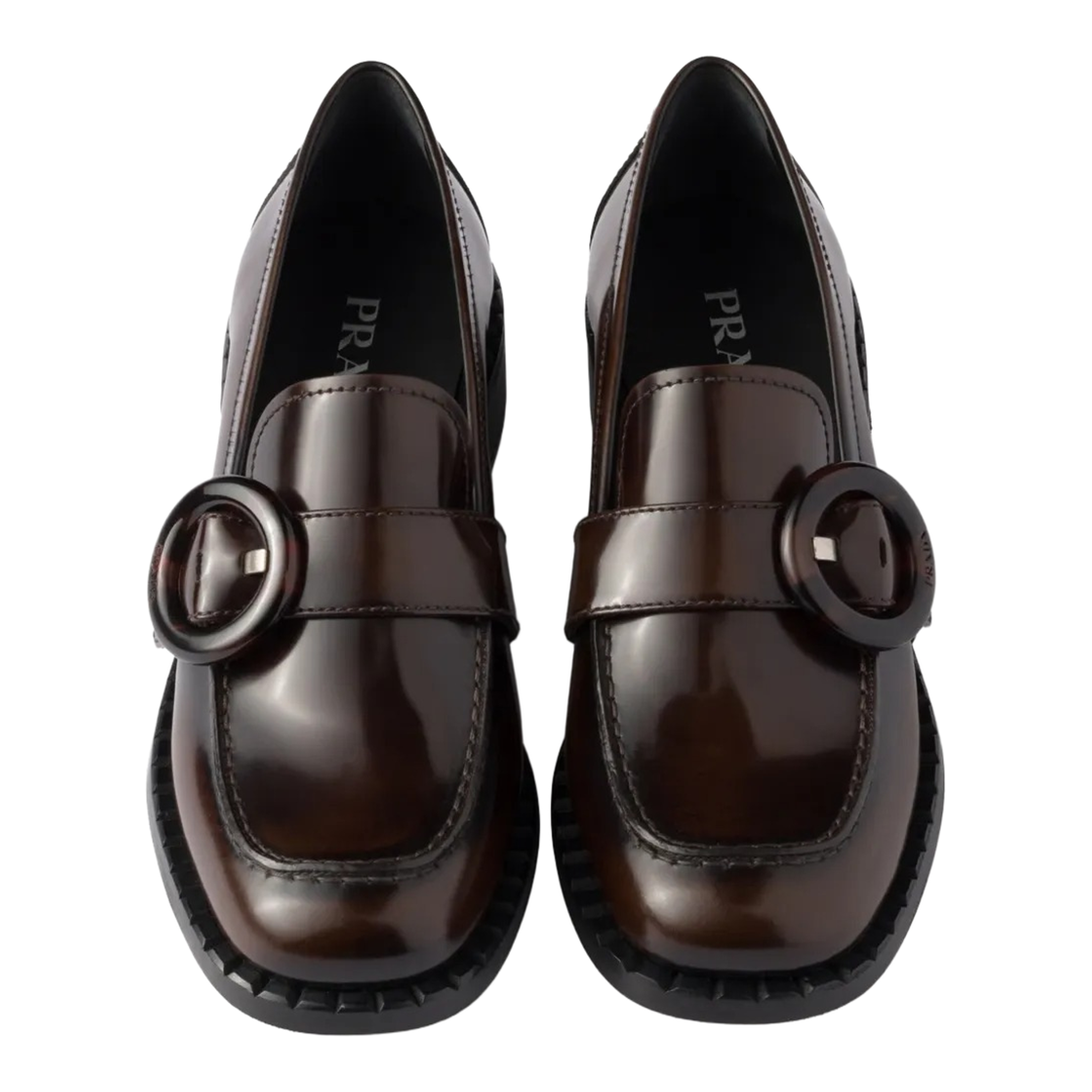 MAYFEYR - Prada - Brushed Fumé Leather Loafers - 1D979NF035P39