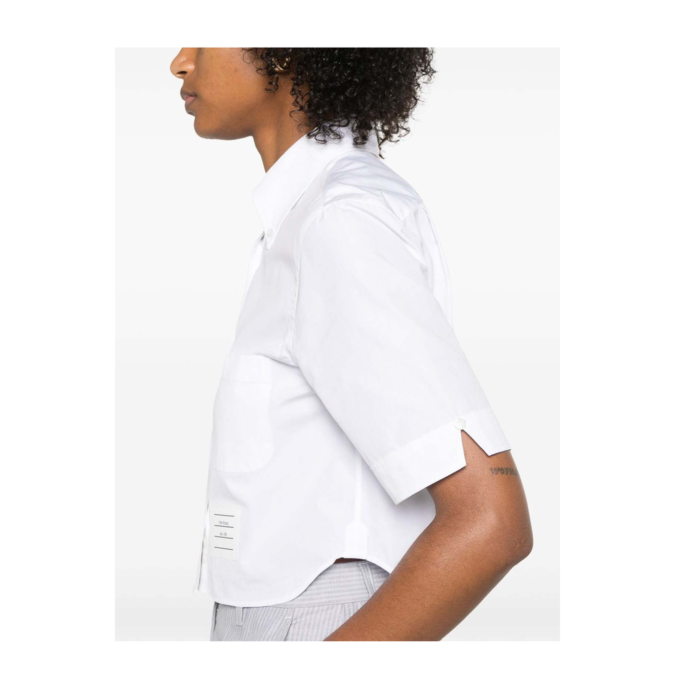 Cotton Cropped Shirt