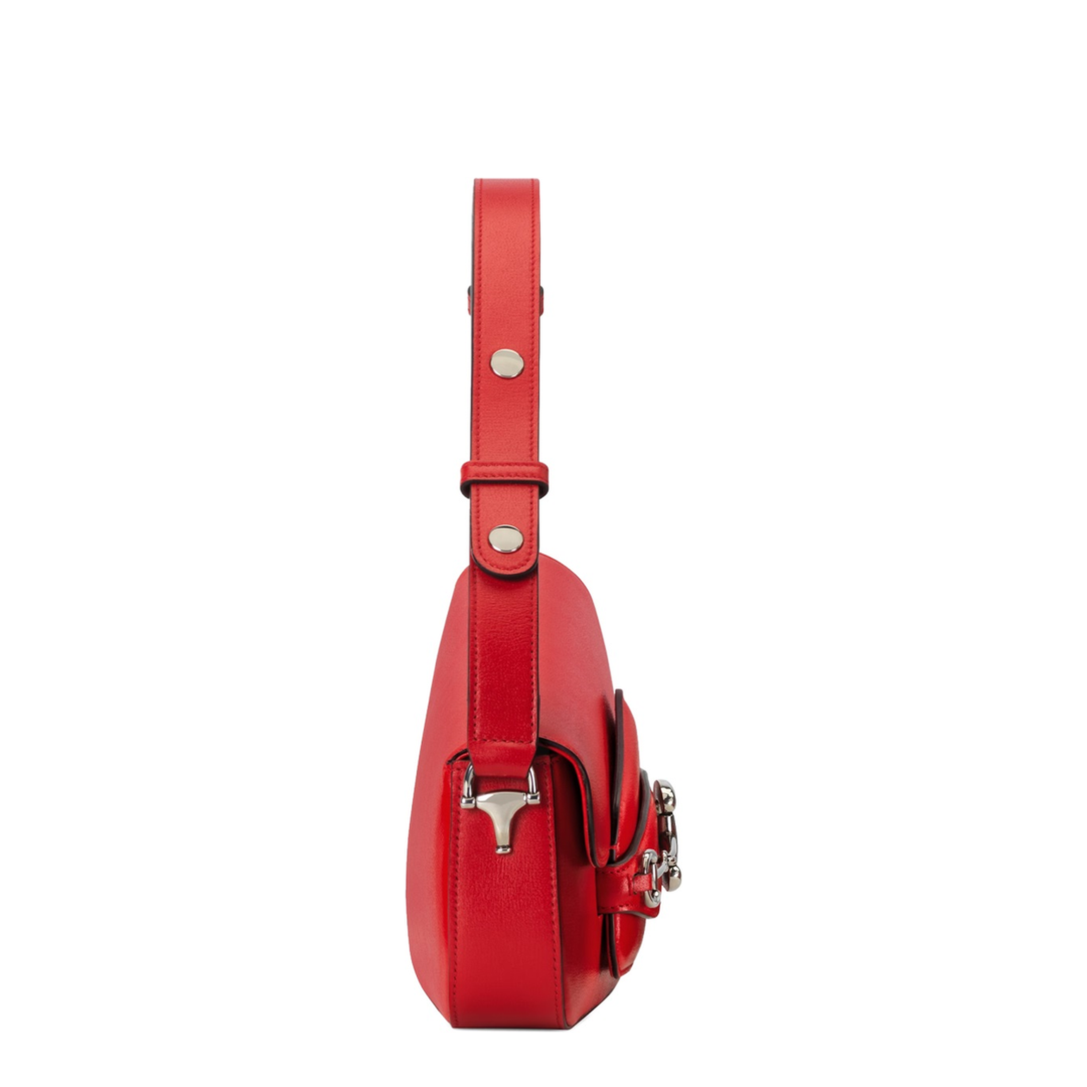 Jackie Leather Hobo Bags - Red
