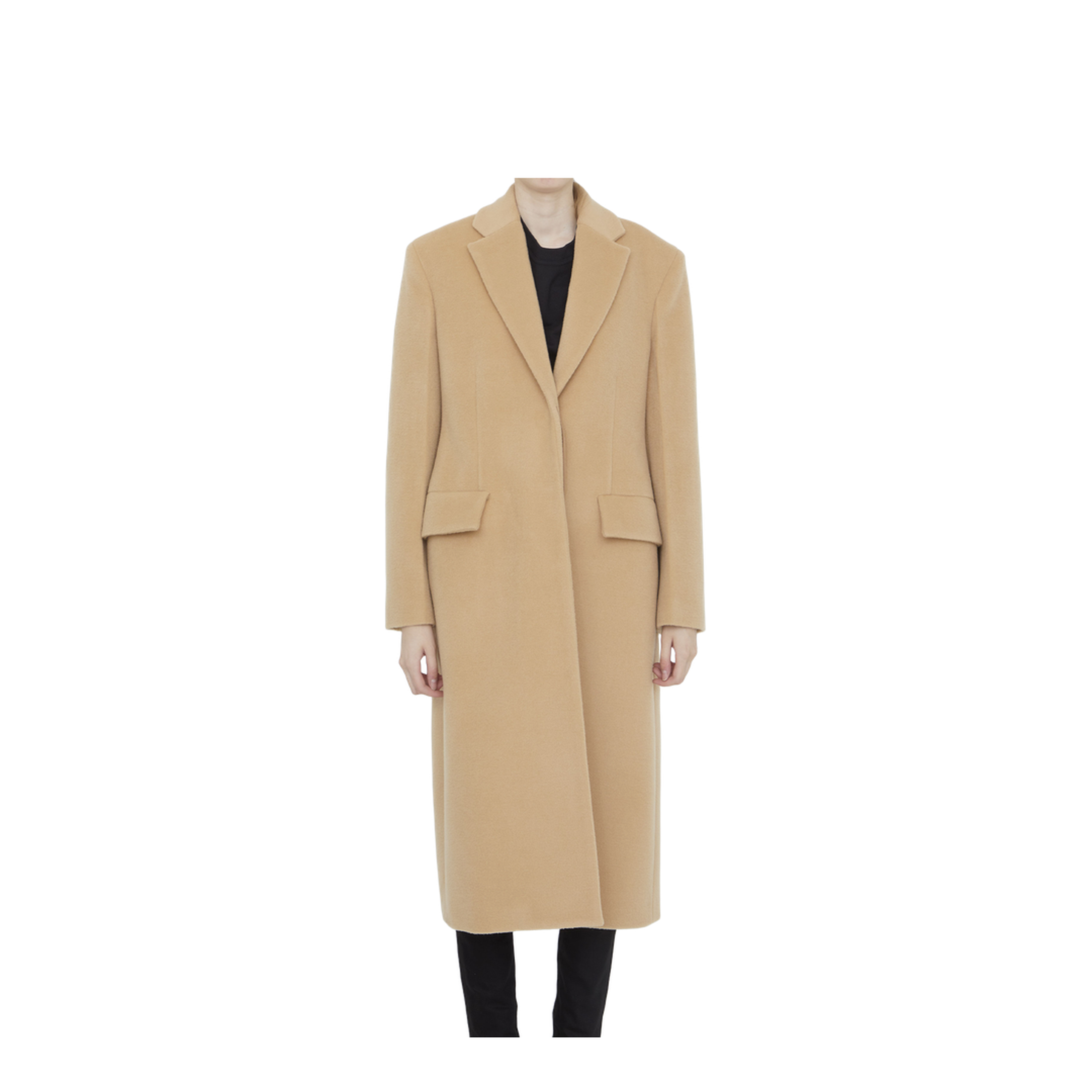 Single-Breasted Wool Coat