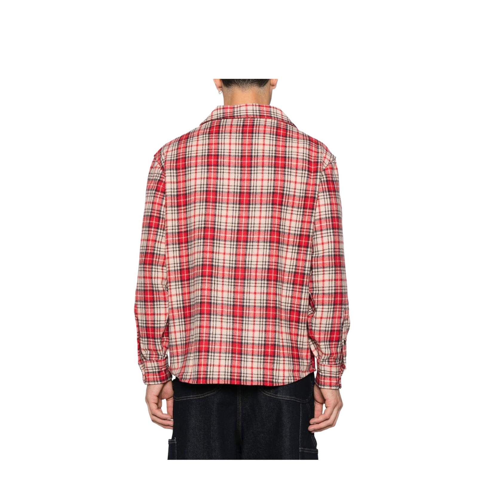 Oversized Shirt in Tartan Virgin-Wool Flannel