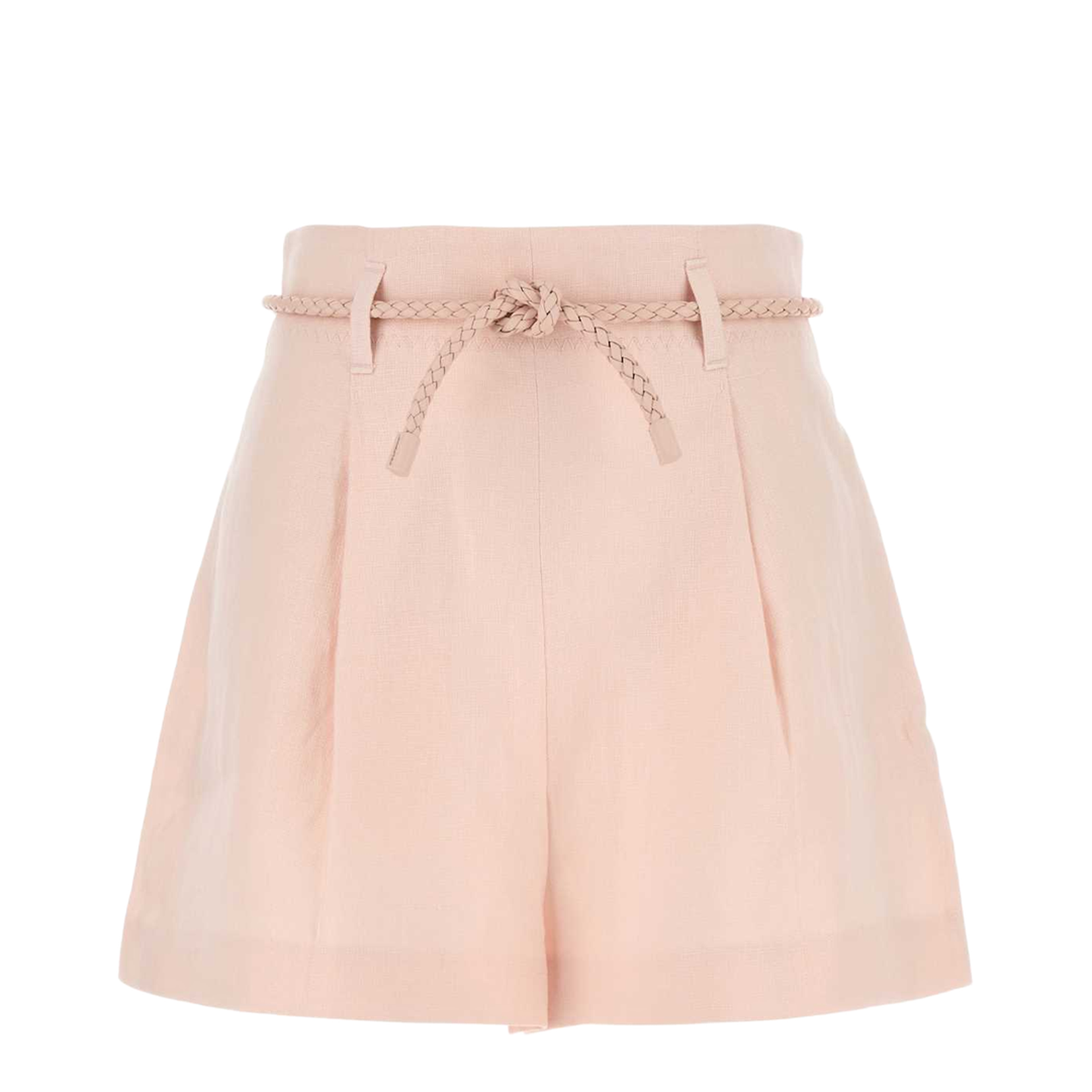 Pastel Pink Linen Crush Shorts