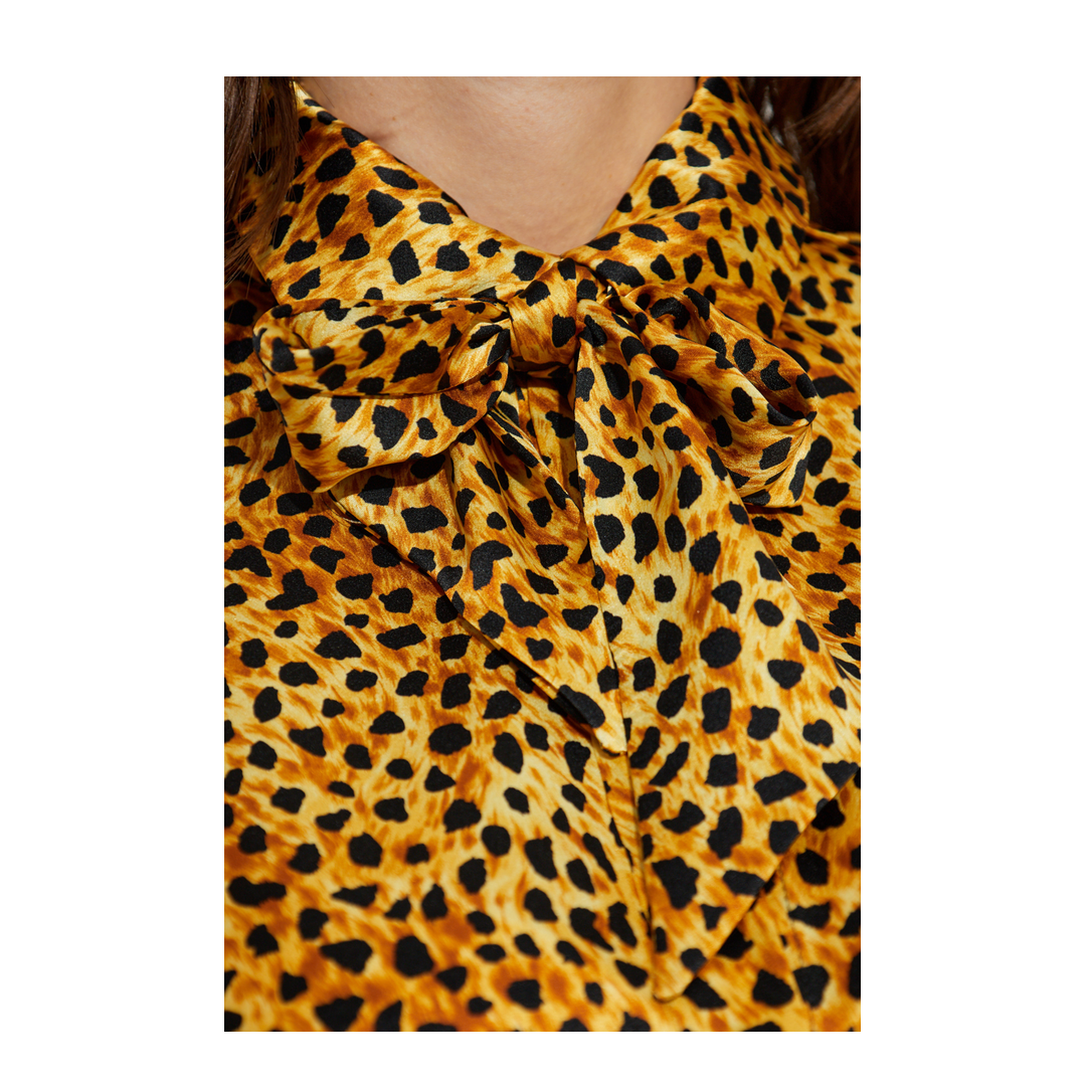 Women Shirt Cheetah Allover Print Medusa Motif