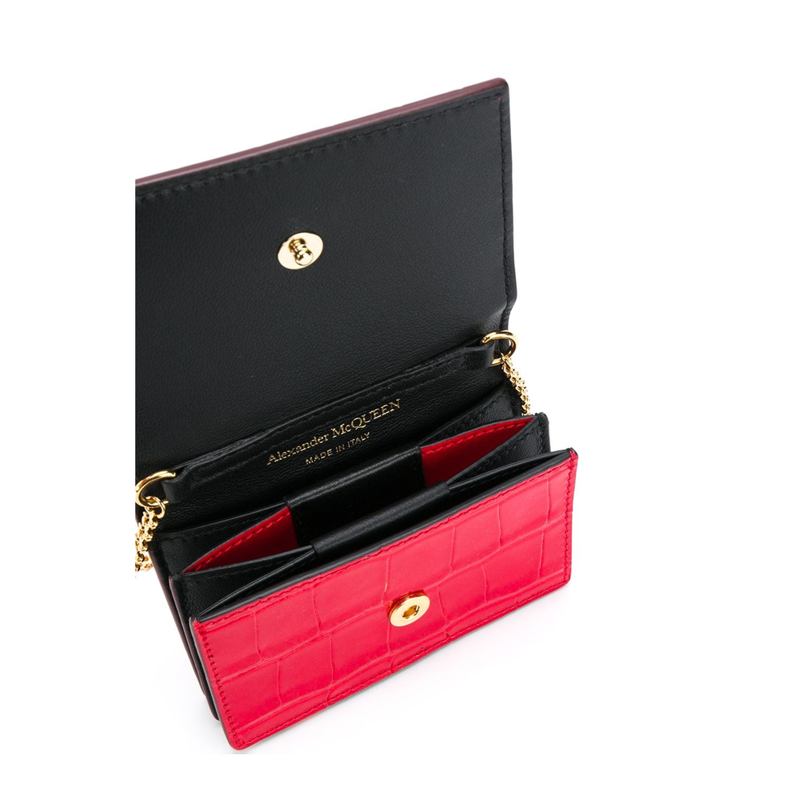 SKULL LEATHER CARD HOLDER ON CHAIN