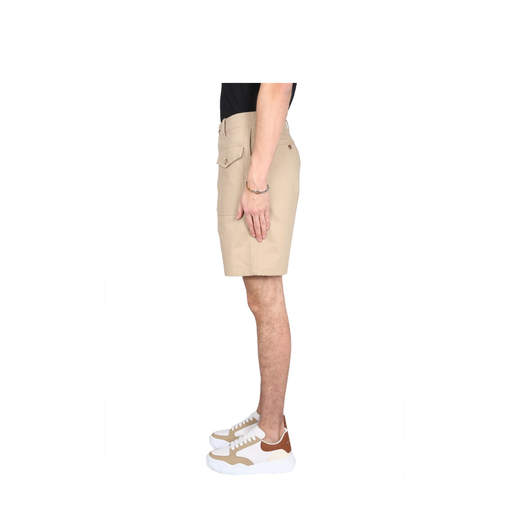 Cappuccino Cotton Bermuda Shorts
