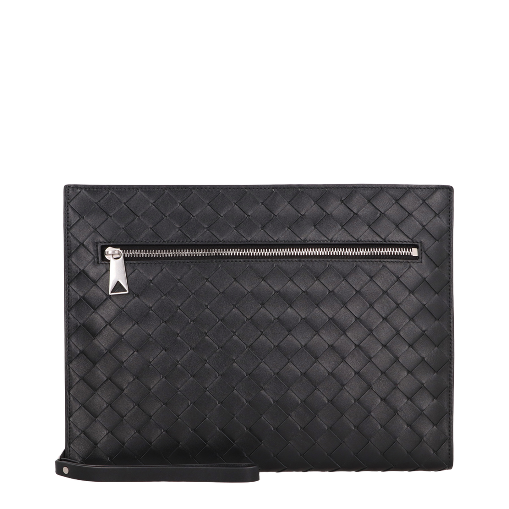Intrecciato Leather Document Case - Black