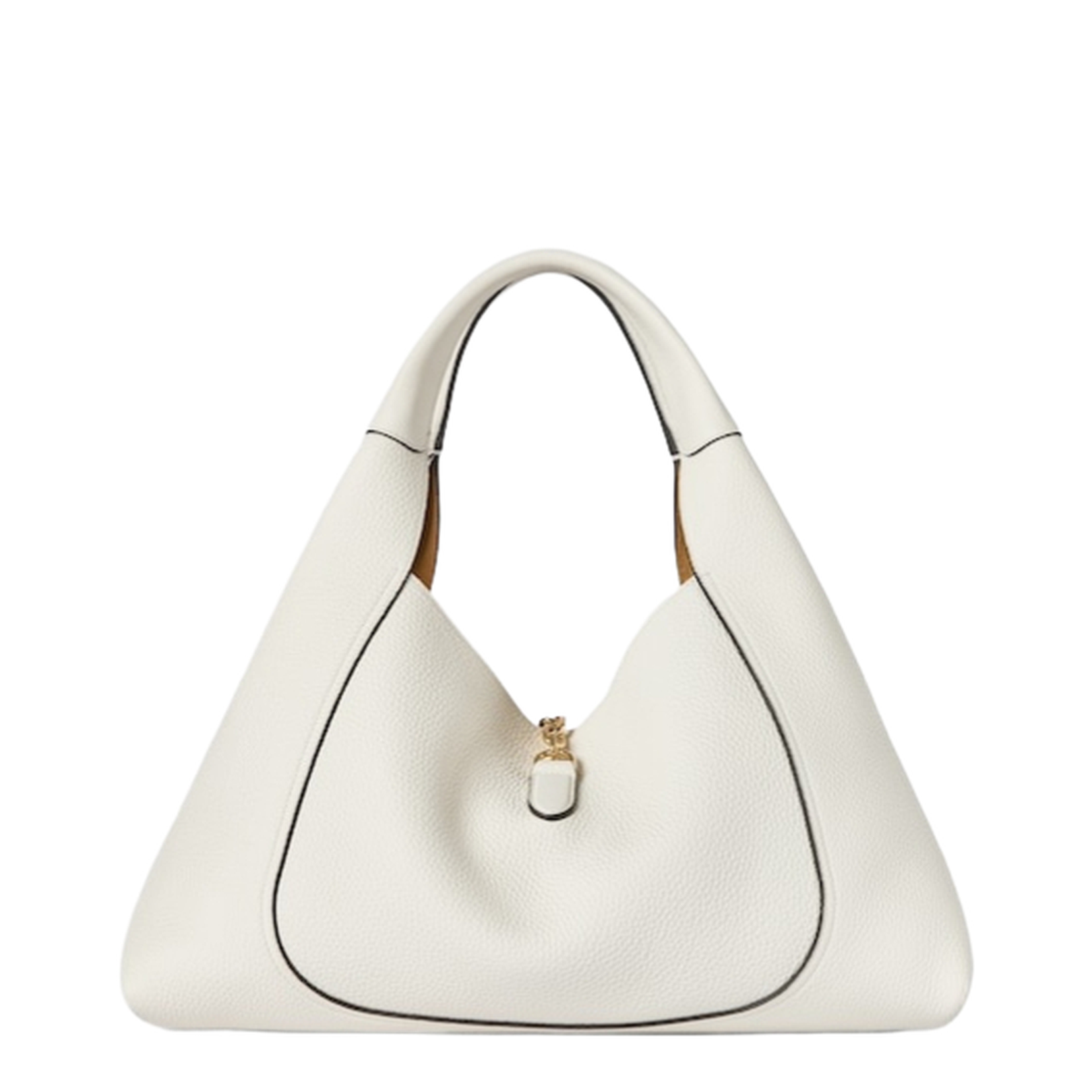 Softbit Maxi Shoulder Bag in White Leather
