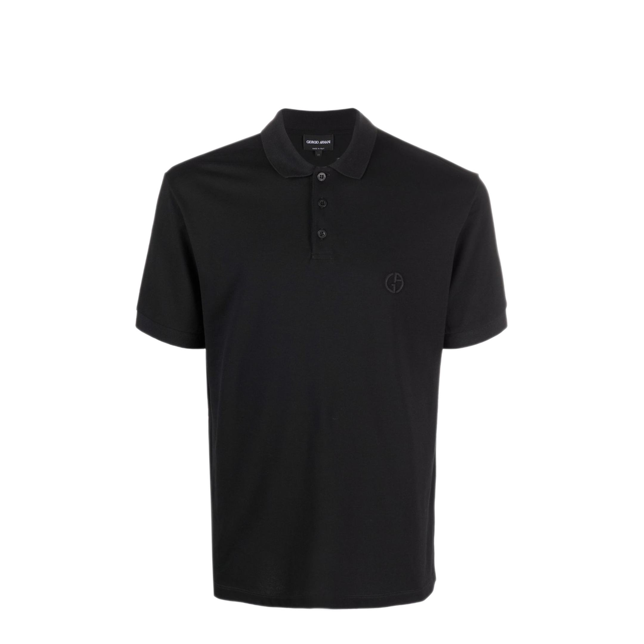 MAYFEYR - Giorgio Armani - Black Cotton Polo Shirt - 8NSF70SJCNZUC99