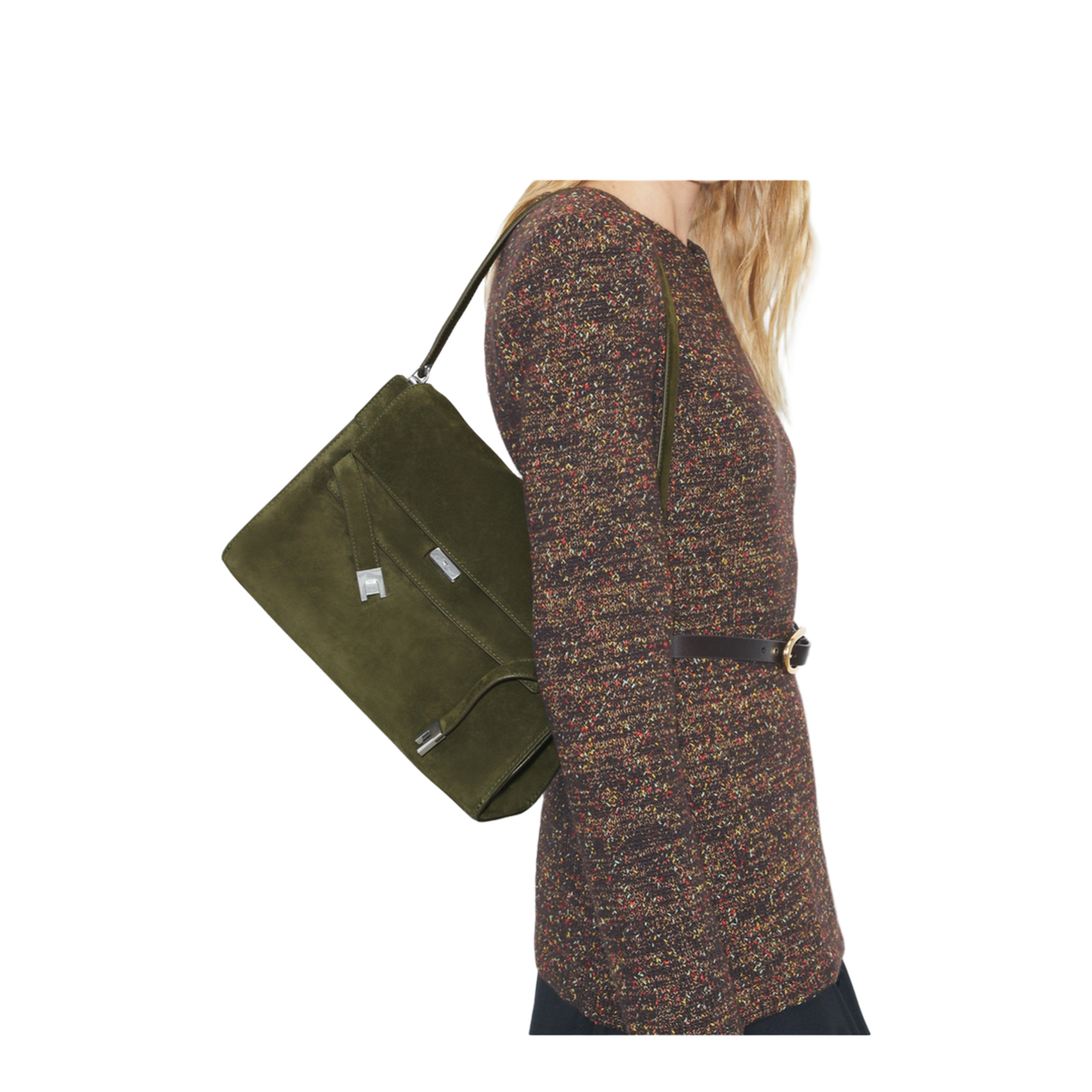 Shoulder Bag Leather Black