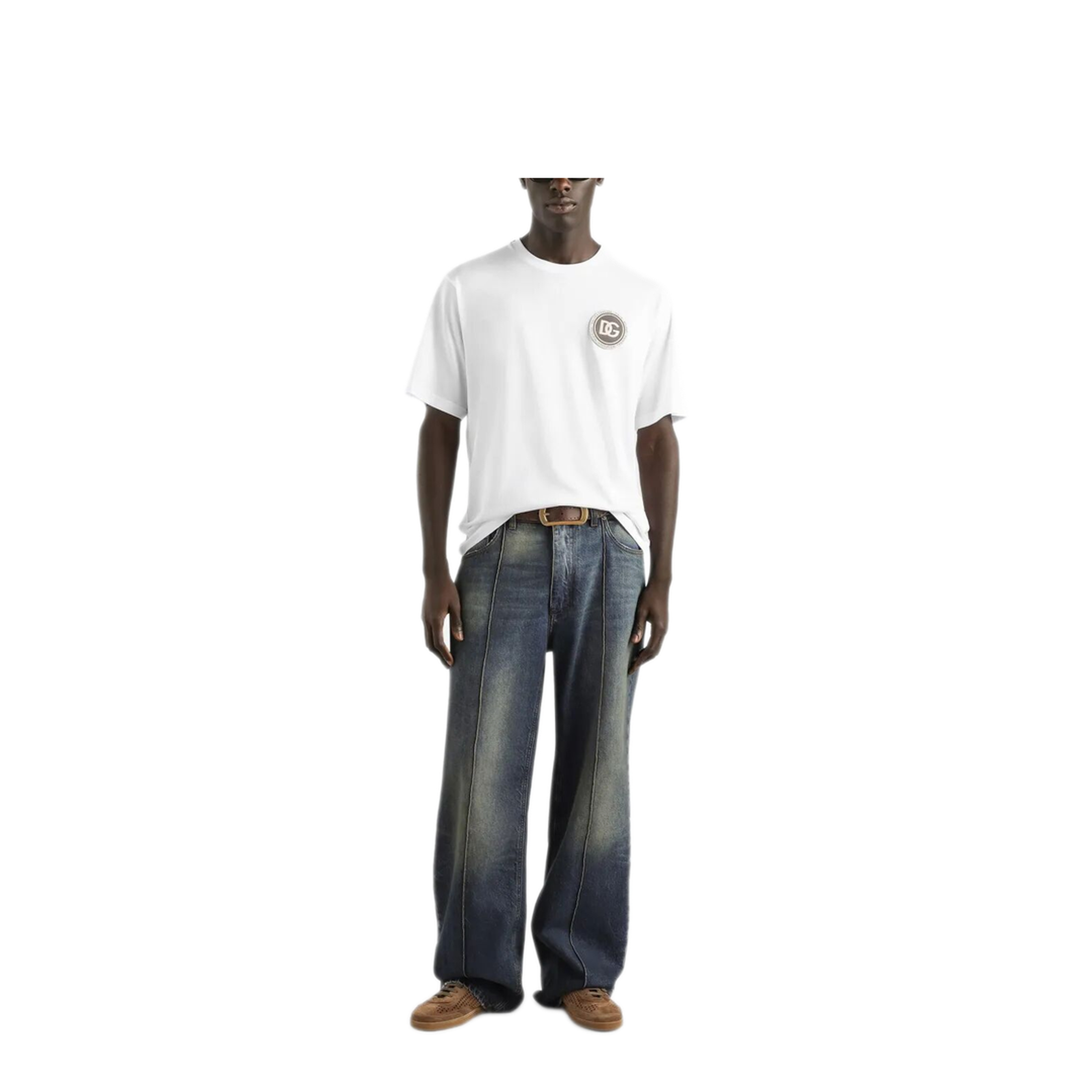 MAYFEYR - Dolce & Gabbana - Cotton T-Shirt With Patch - G8PN9ZG7PZFW0800