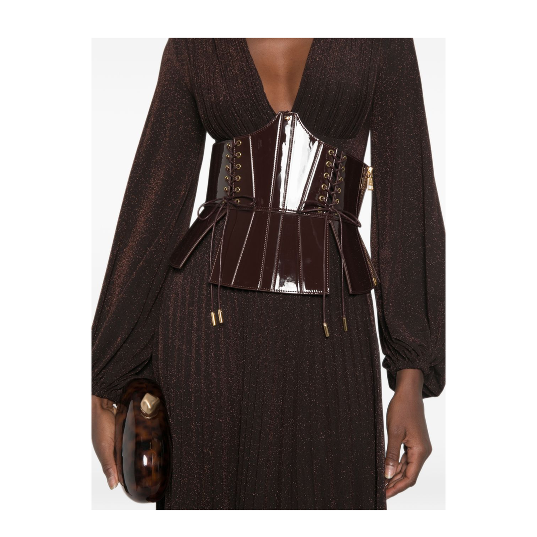 MAYFEYR - Elisabetta Franchi - Brown Dresses - ABR1566E2EV9