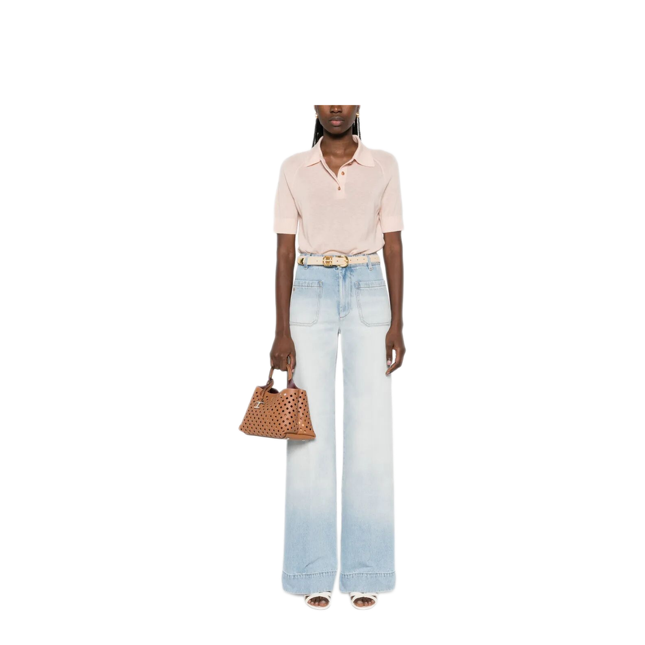 MAYFEYR - Victoria Beckham - Lightweight Fine Gauge Knitted Polo Top - 1126KTP007013A9443