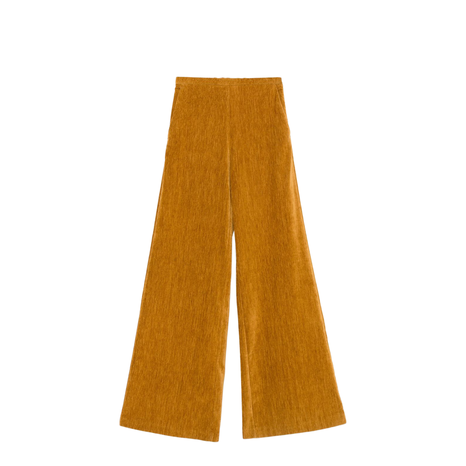 Velvet High-Waisted Trousers