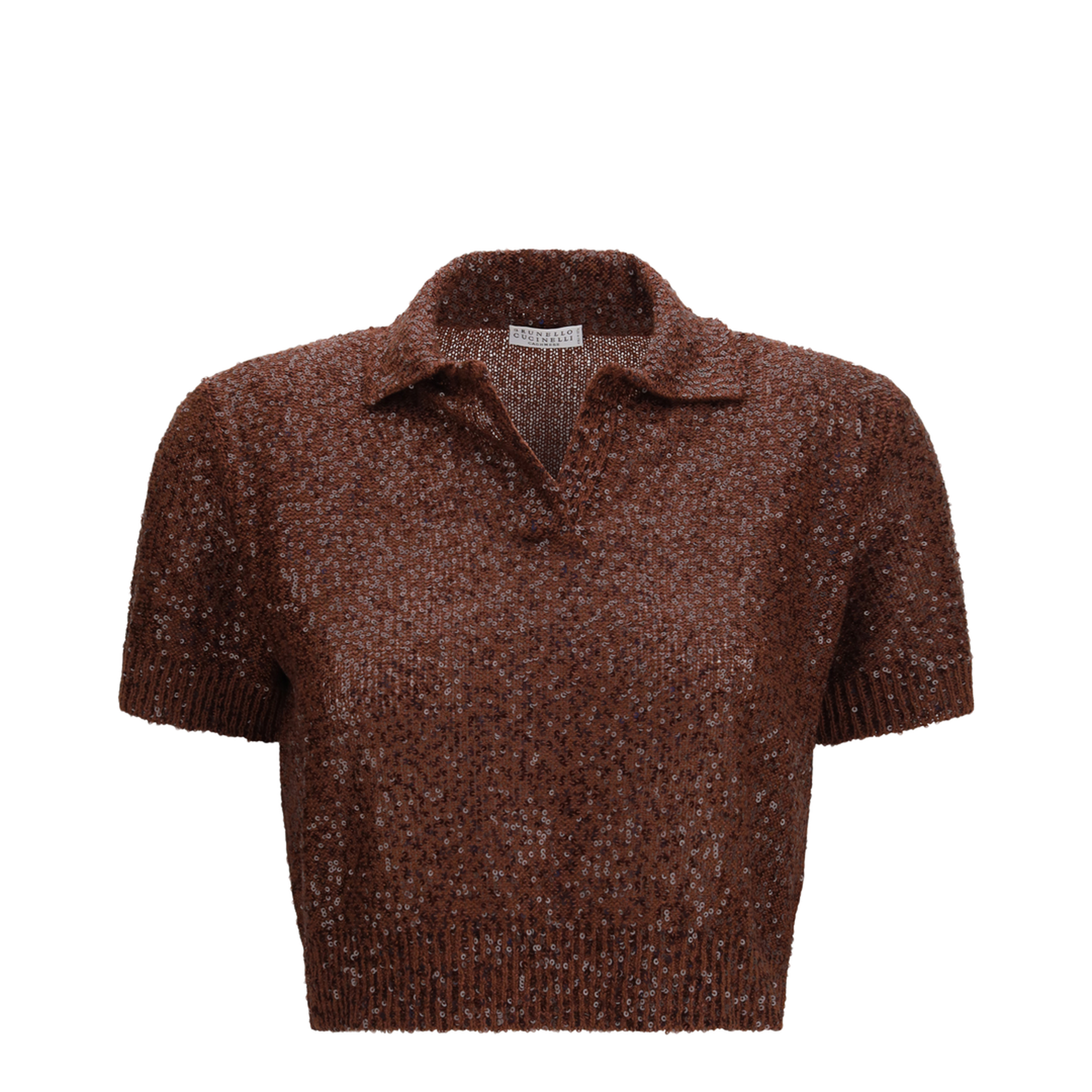 MAYFEYR - Brunello Cucinelli - Linen Cashmere Silk Top With Sequins - MDJ547605