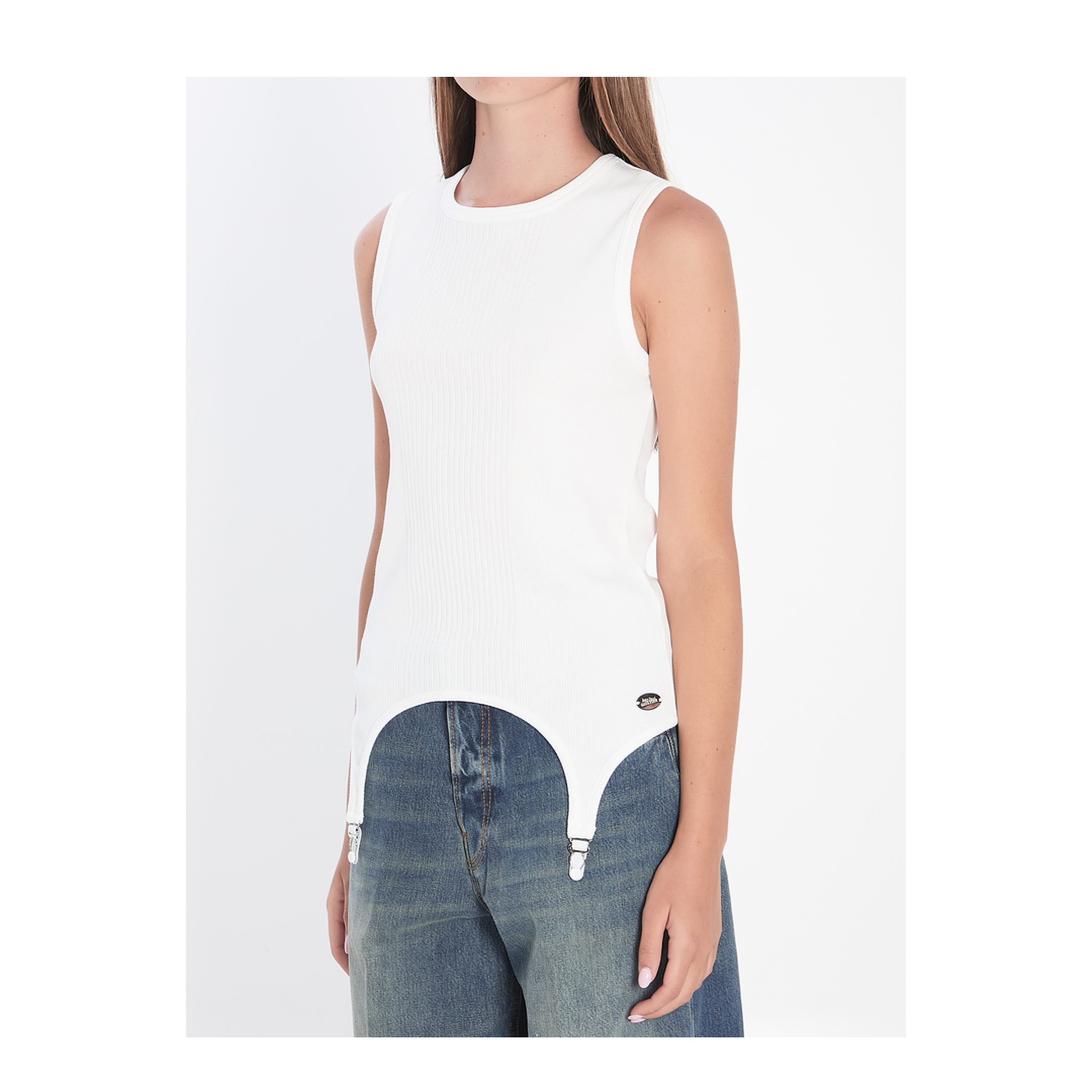 Tank Top with Lingerie Garter