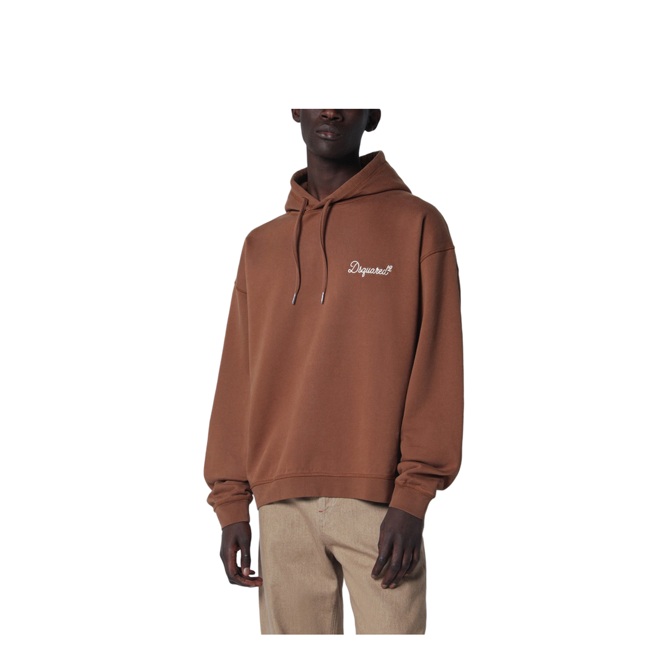 Brown Relaxed-Fit Sweatshirt with Logo