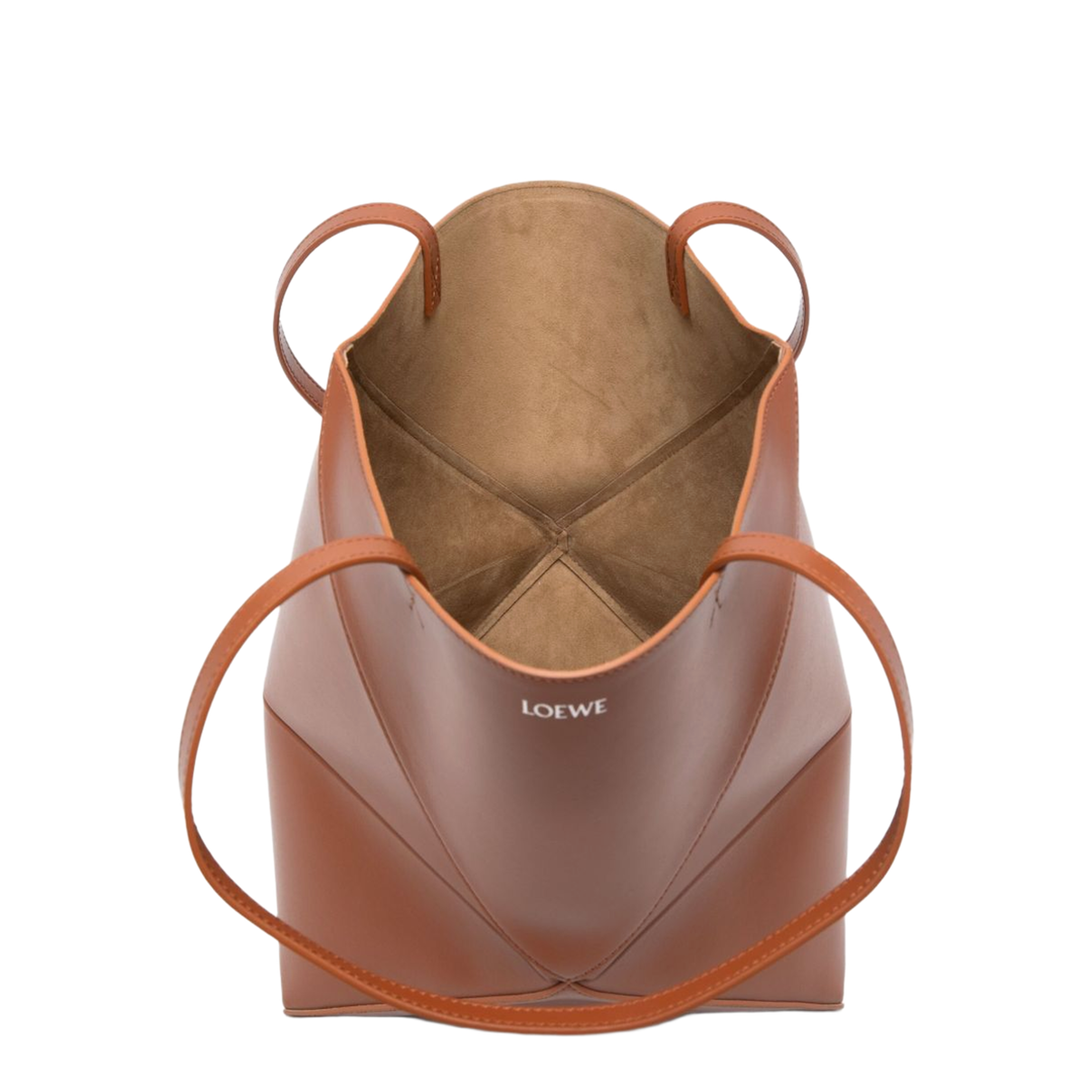 Puzzle Medium Calfskin Tote - Squirrel