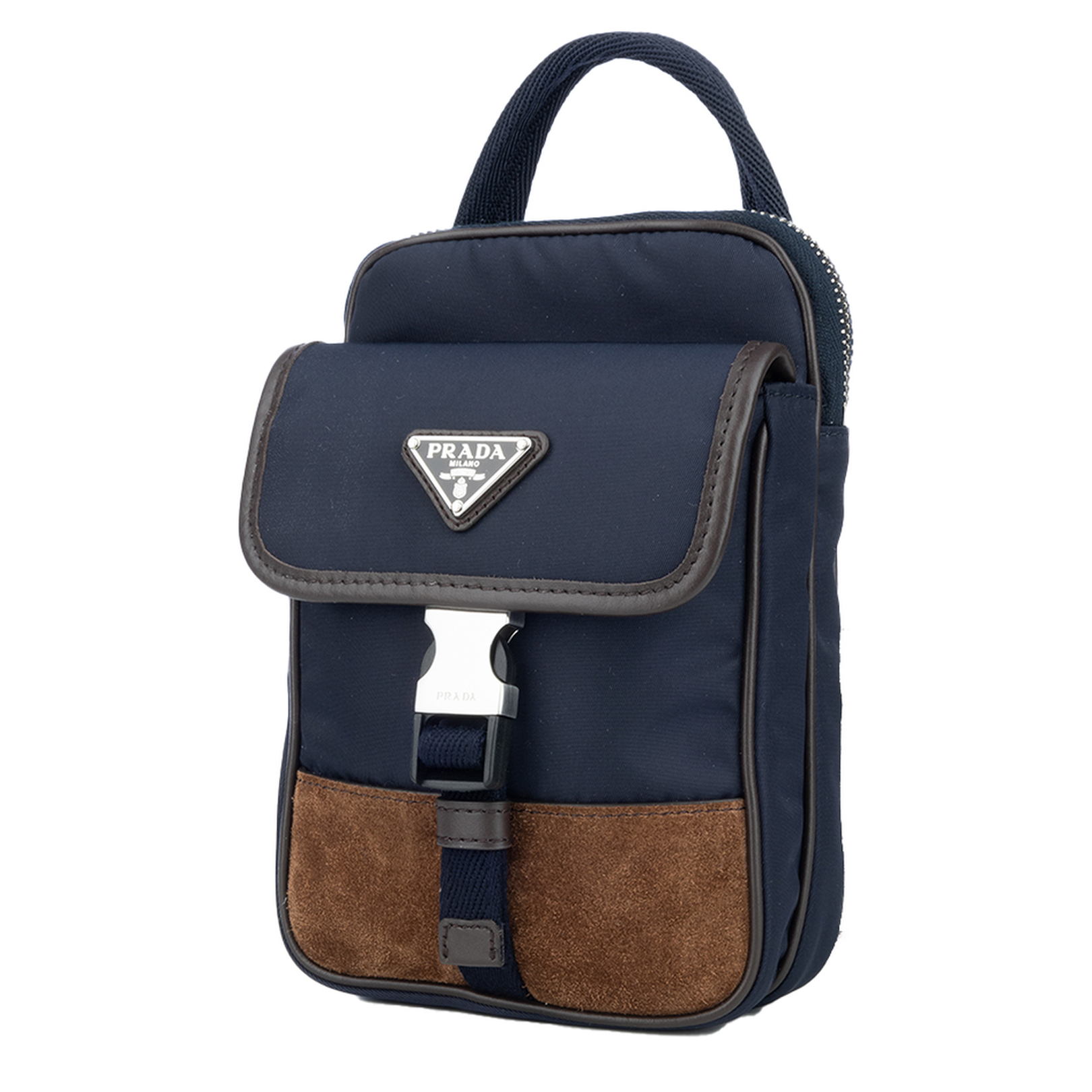 Two-Tone Nylon and Suede Phone Case