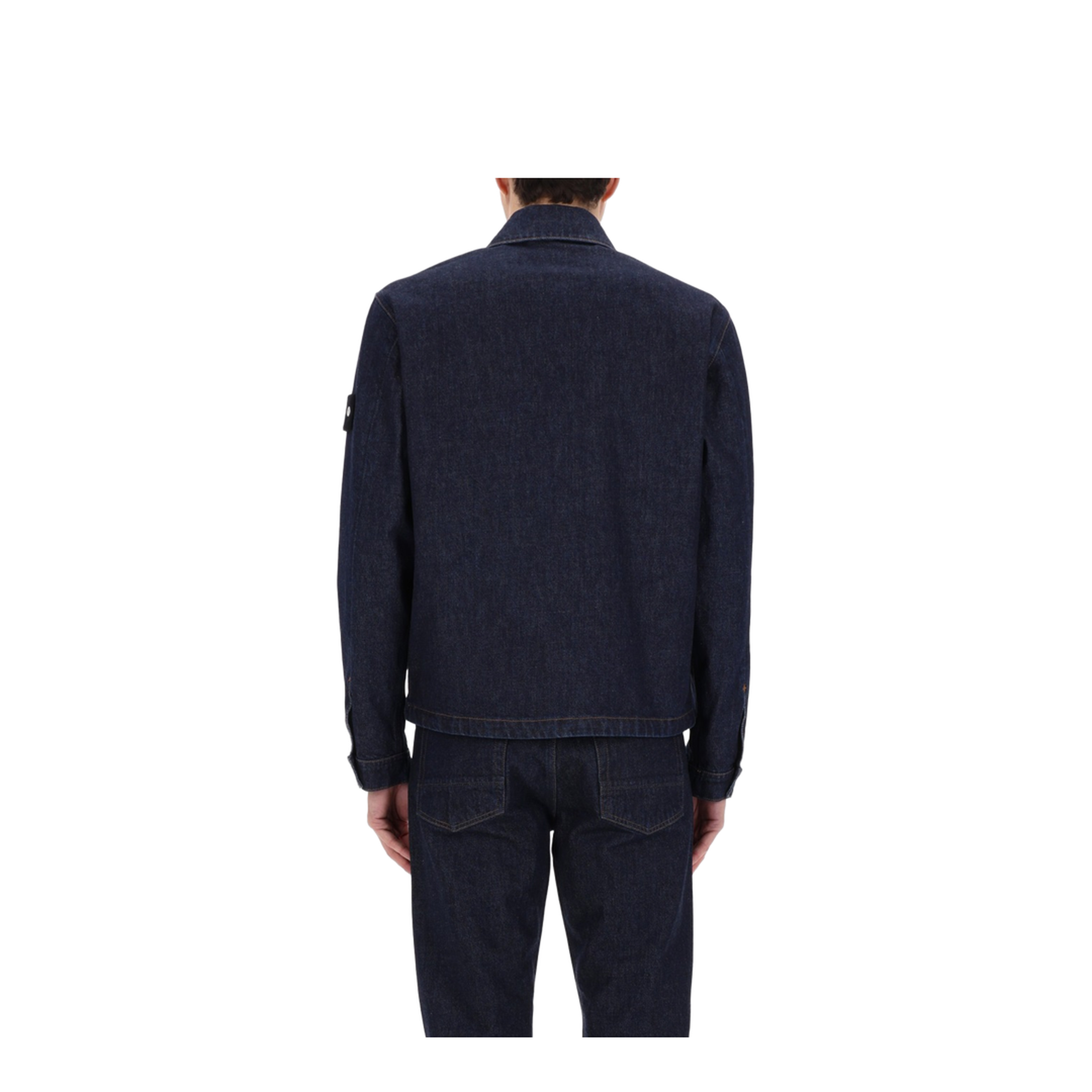 Denim Jacket with Logo Patch