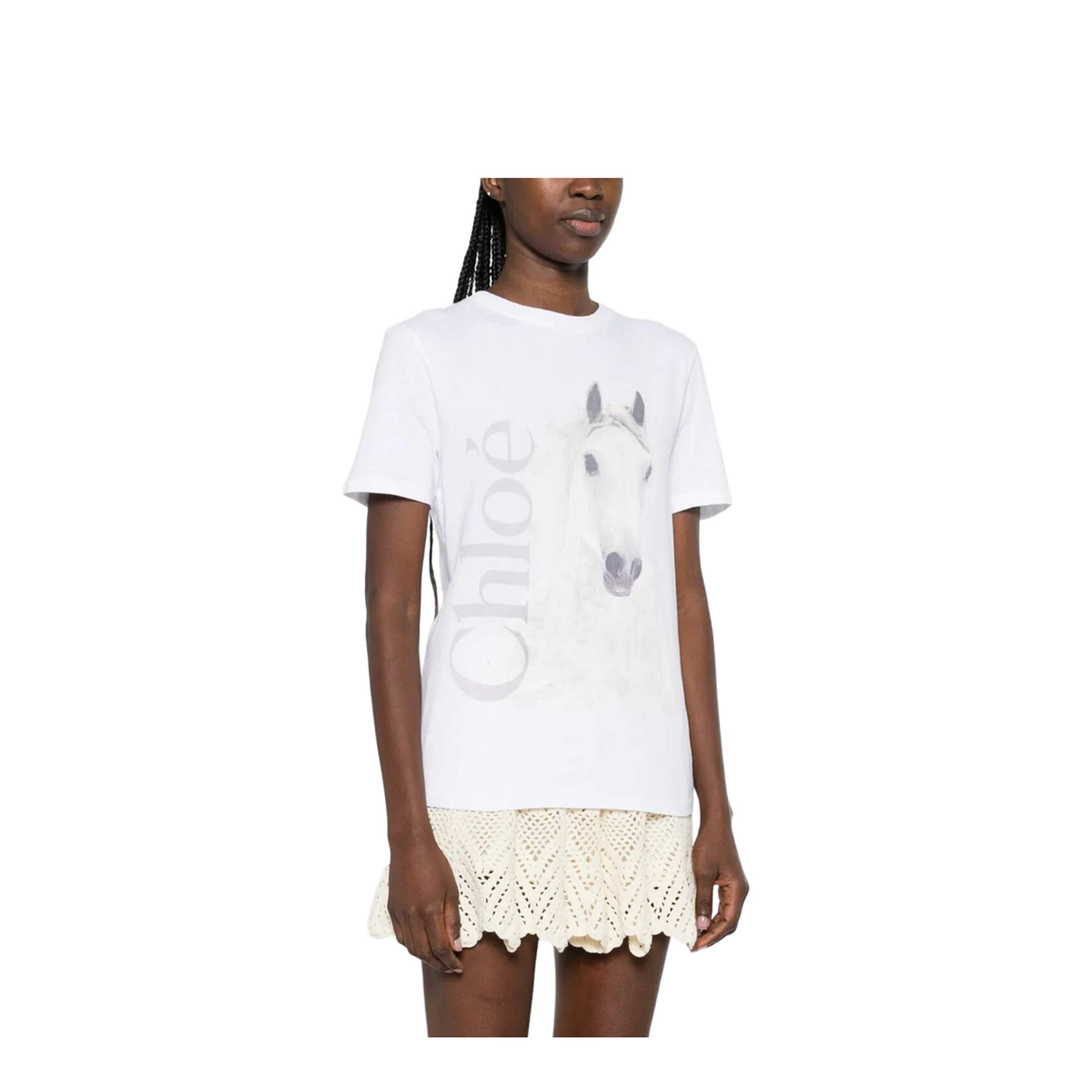 MAYFEYR - Chloè - Faded Horse-Print Cotton Jersey T-Shirt - CH26SJH11802