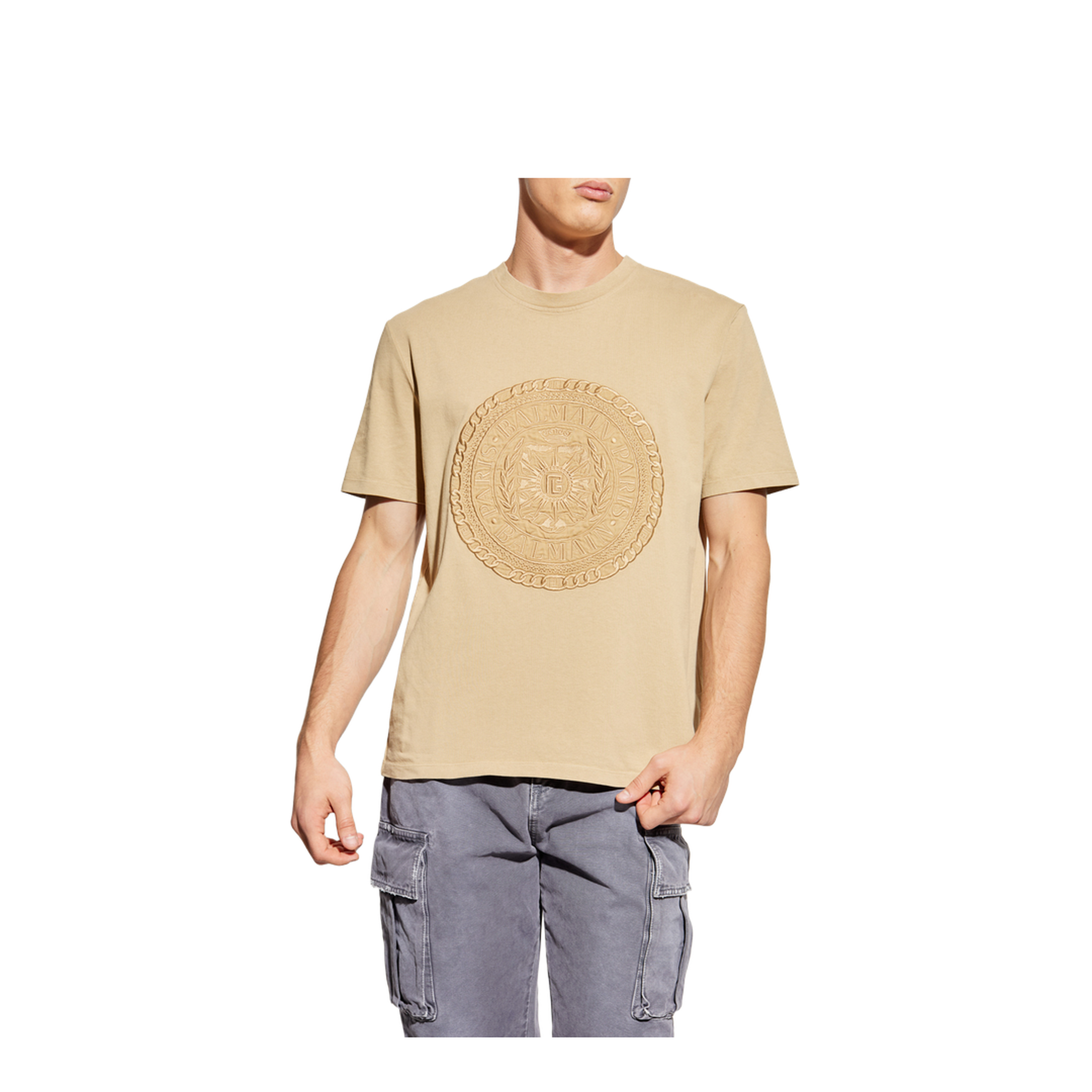 Embroidered Médaille T-shirt Beige