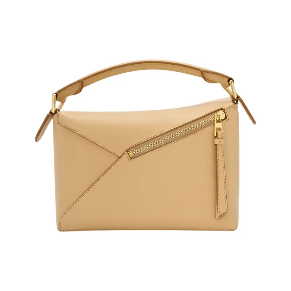 Puzzle Medium Nappa Lambskin Top-Handle Bag - Silk Beige