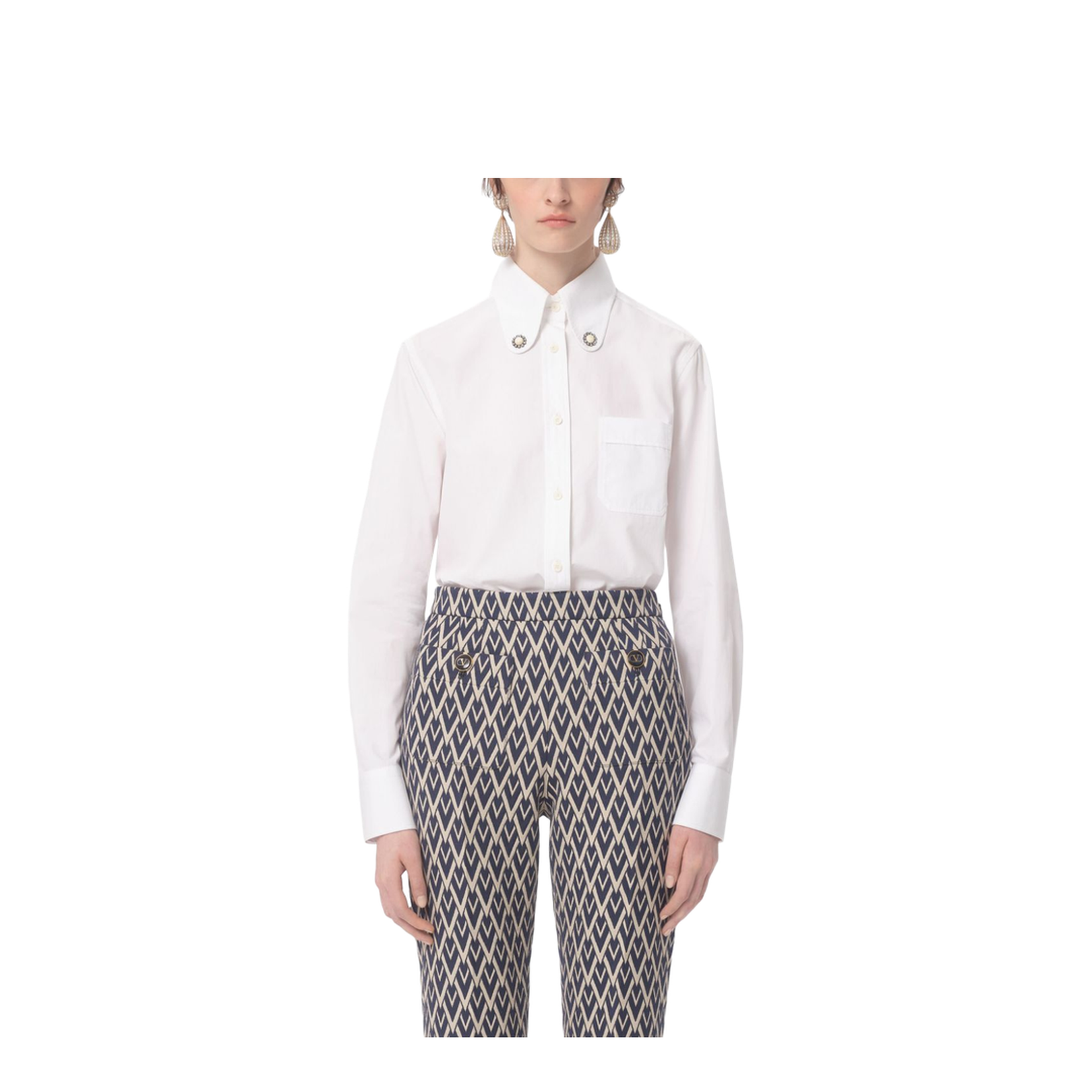 Cotton Shirt In White