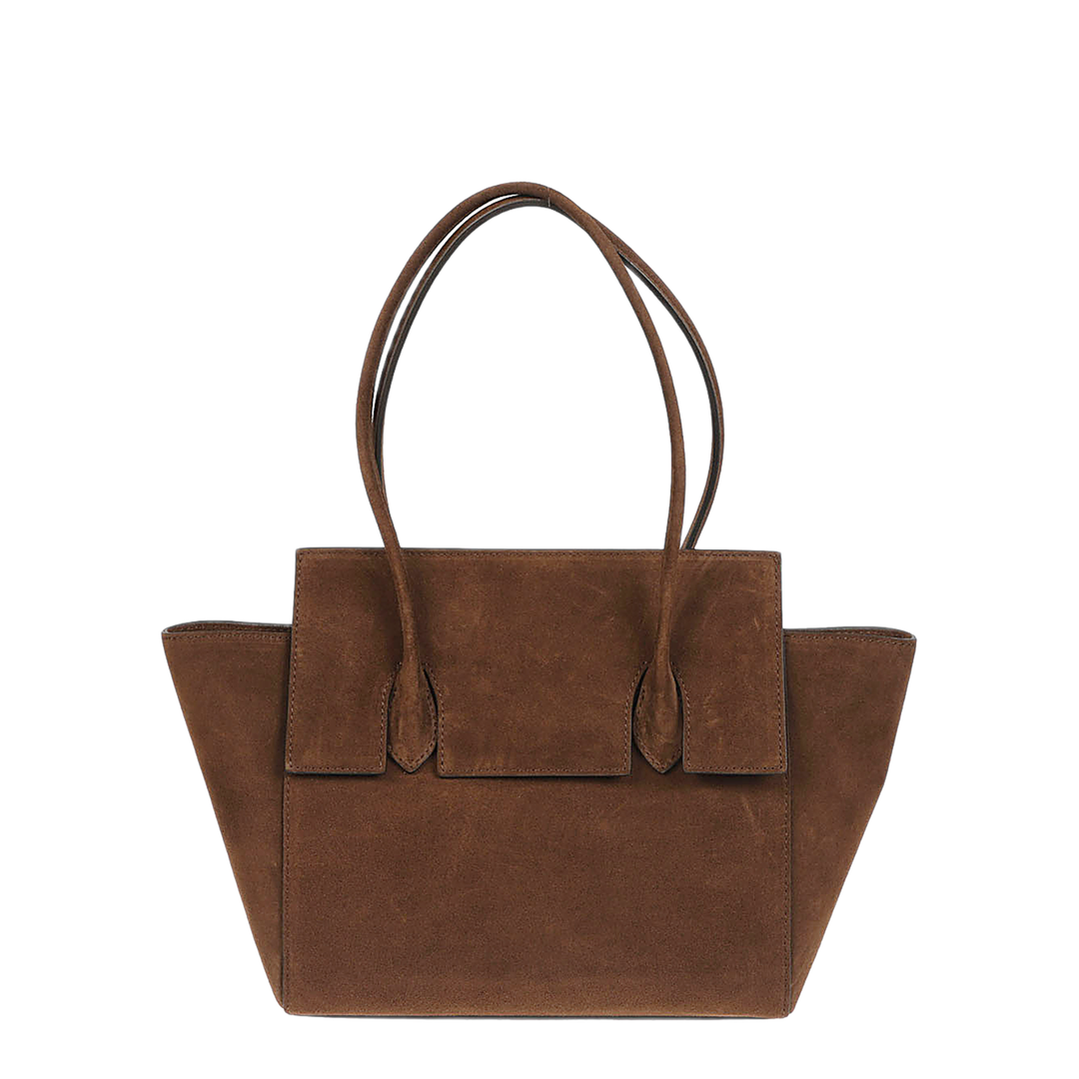 MAYFEYR - ROUNN - Felice Flap Leather Tote Bag - FELICEFLAP26CHOCOLATE