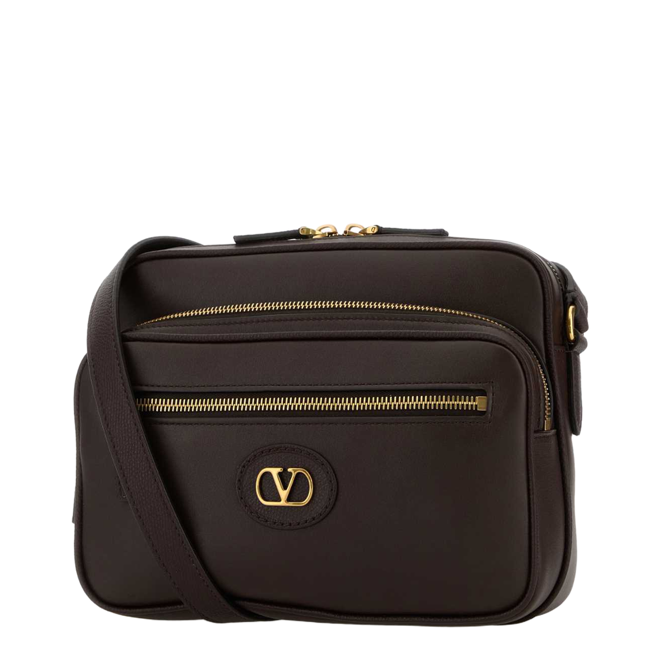 Dark Brown Leather Antibes Crossbody Bag