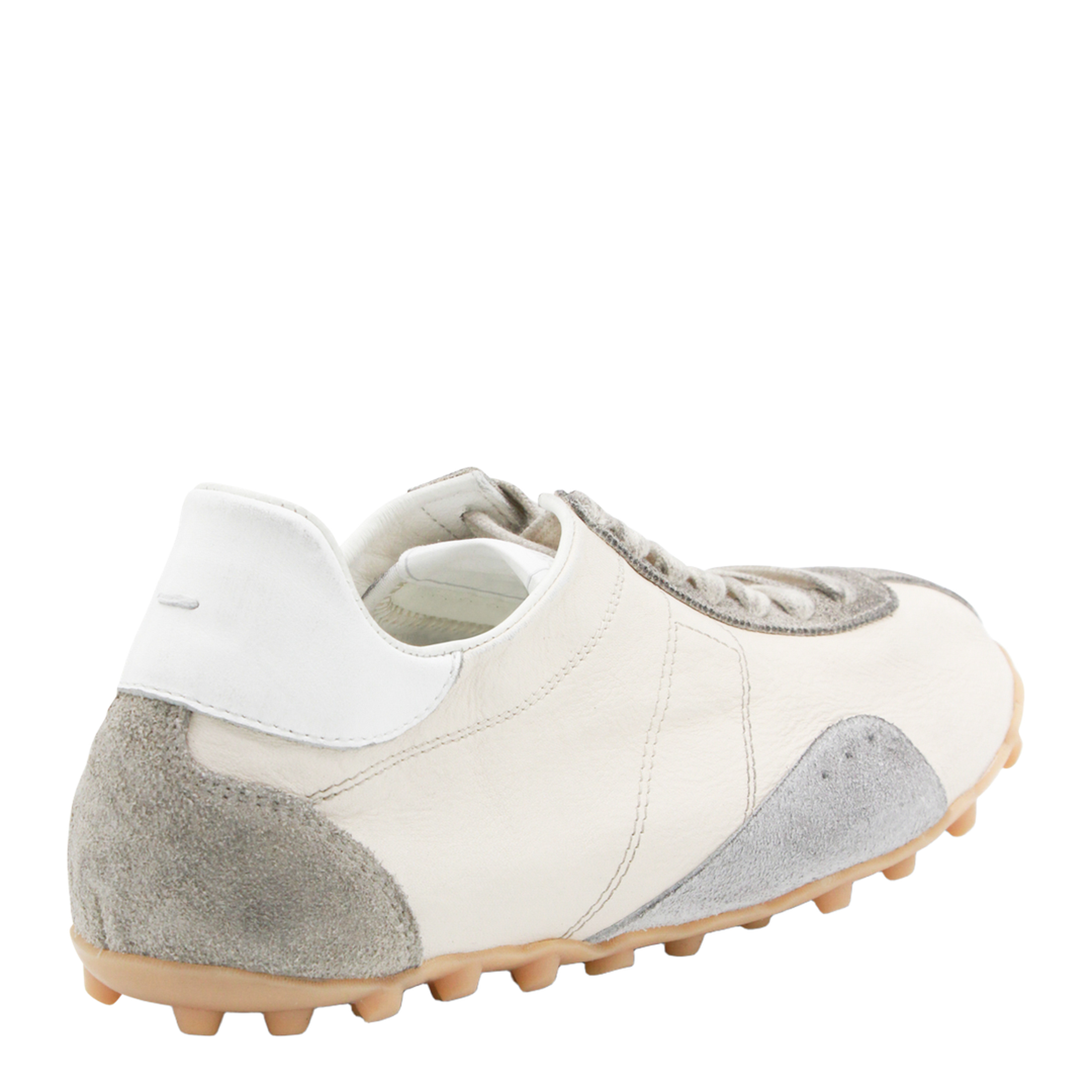 Sprinters Sneakers In Cream Leather And Vintage Suede